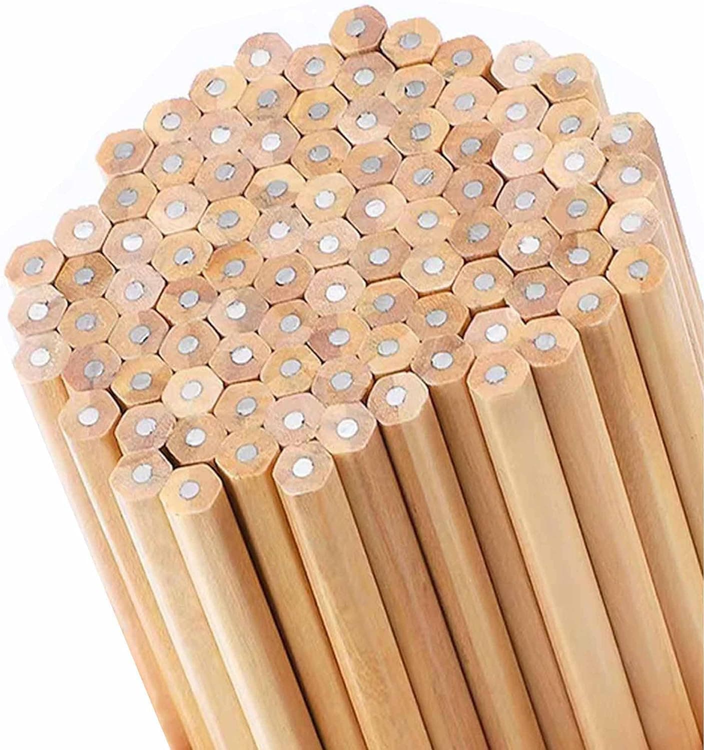 X spring HB Pencils, 60 PCS Hexagon Graphite Drawing Pencils, Natural Wooden Standard Pen for Writing Sketching, School Office Supplies Students Teachers
