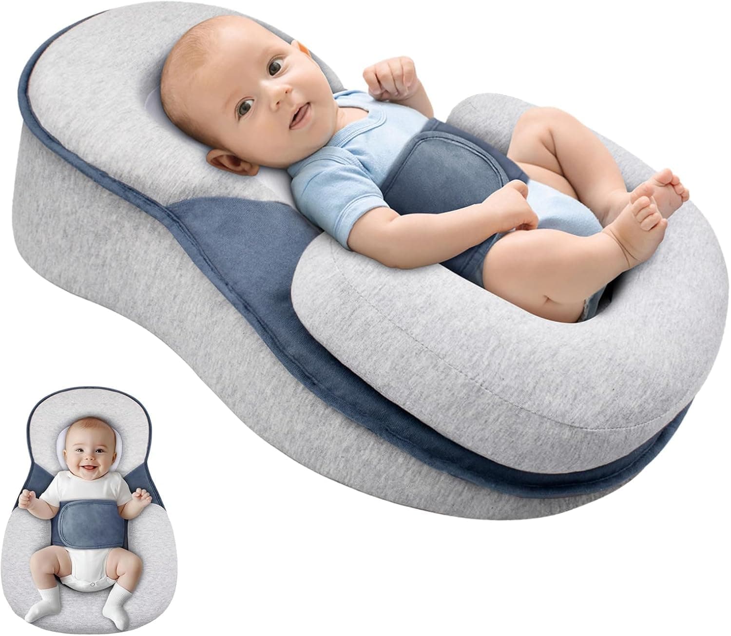 LEFAFA Baby Feeding Support Pillow, Anti Reflux Newborn Pillow for Reducing Spit-Up, Reflux Breastfeeding Nursing Pad Mat, Baby Pillows for Sleeping Newborn Bottle Feeding