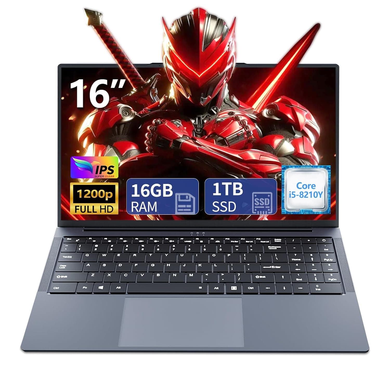 Gaming Laptop i5, 16 inch Laptop Computer Up to 3.60GHz, 2026 Laptop Computers with 16GB RAM 1TB SSD, FHD 1920x1200, 180° Angle Open, Backlit Keyboard, HDMI, Lap top for Student Business Work