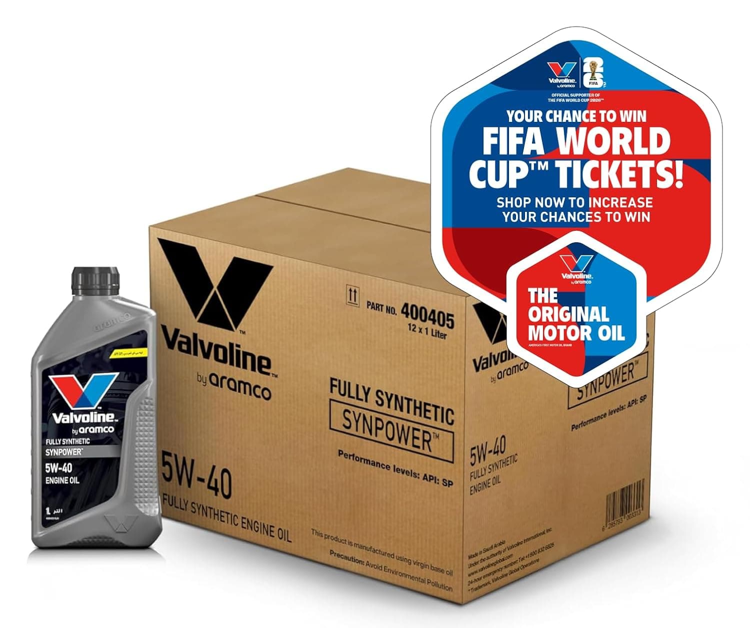 Valvoline by Aramco 5W40 SynPower Engine Oil 12 x 1 Liter