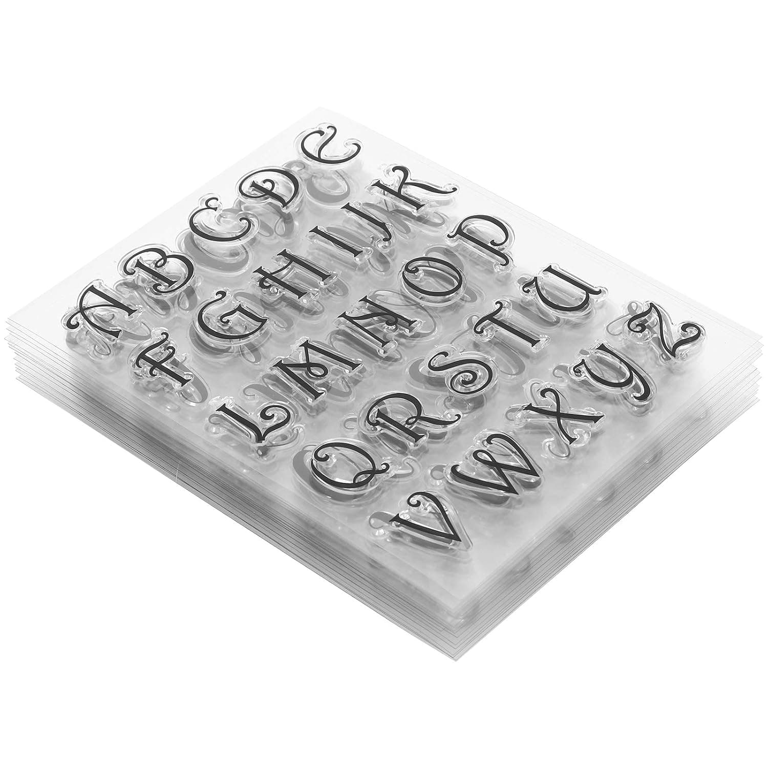 8Pcs Letter Transparent Stamp Clear DIY Drawing Scrapbooking Hand Account Craft Decorations
