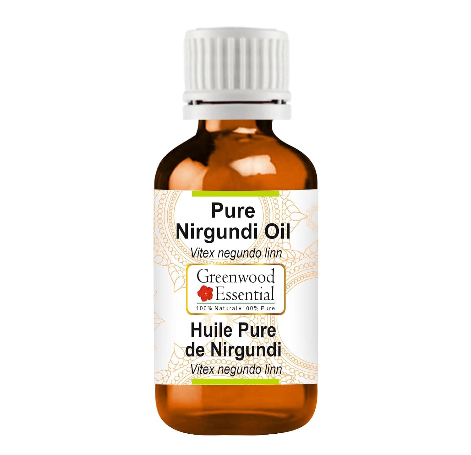 Greenwood Essential Pure Nirgundi Oil (Vitex negundo linn) 50ml (1.69 oz)