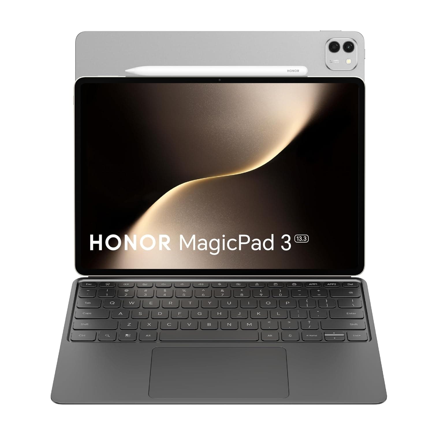 HONOR Magic Pad 3 13.3" Tablet with Magic Pencil & Smart Keyboard, 16GB RAM 512GB Storage, 165Hz 3.2K Eye Comfort Display, Snapdragon 8 Gen 3, 12450mAh Battery, 8 Speakers, PC-Level Productivity, Gray