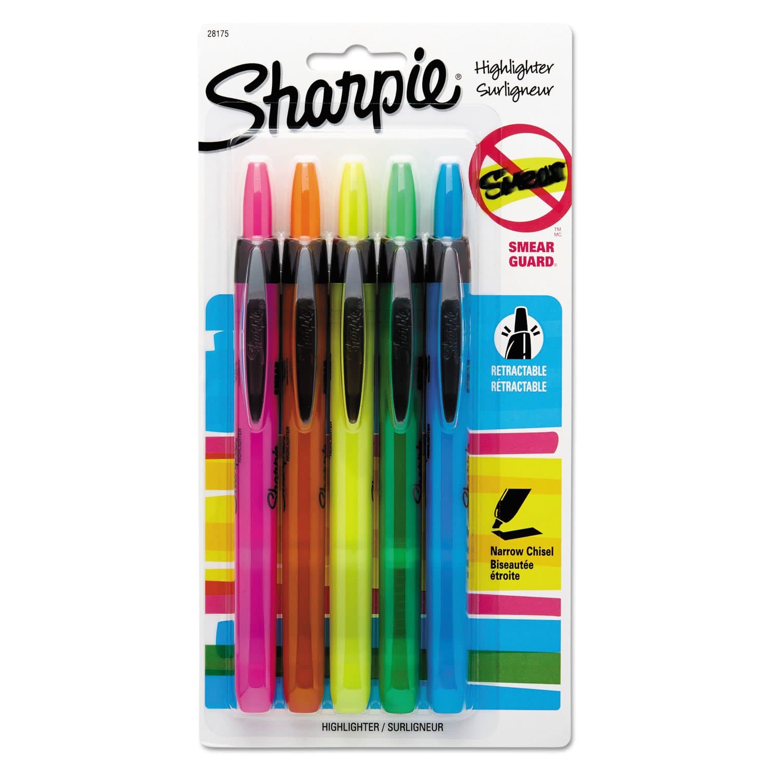 SHARPIE SAN28175PP - Sharpie Retractable Highlighters