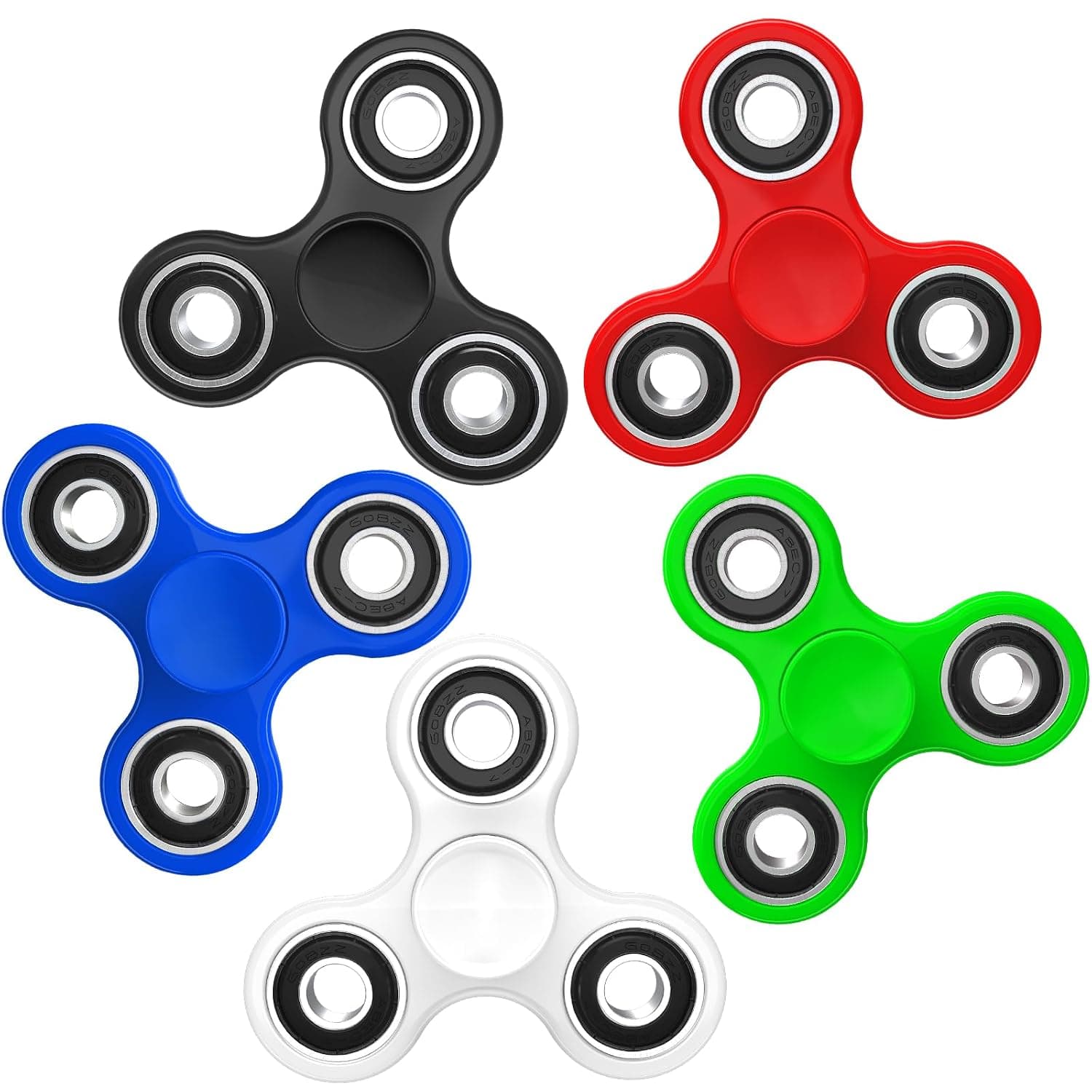 SCIONE Fidget Toys 5 Pack, Fidget Spinners Pack for Kids/Adults-Sensory Fidget Toys Packs-ADHD Anxiety Toys Stress Relief Reducer Autism Fidgets Best Hand Spinner Finger Bearing Toy Party Favors