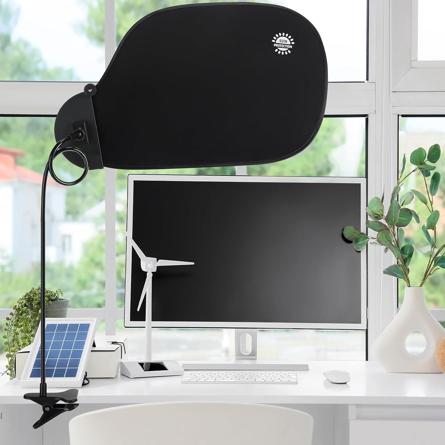 YelaJoy Office Desk Shade and Cubicle Shade, Professional Adjustable Working Office Cubicle Accessories, Enhances Privacy/Privacy Screen/Disturbances, Easy Install Dust-Proof Design, Clip Version