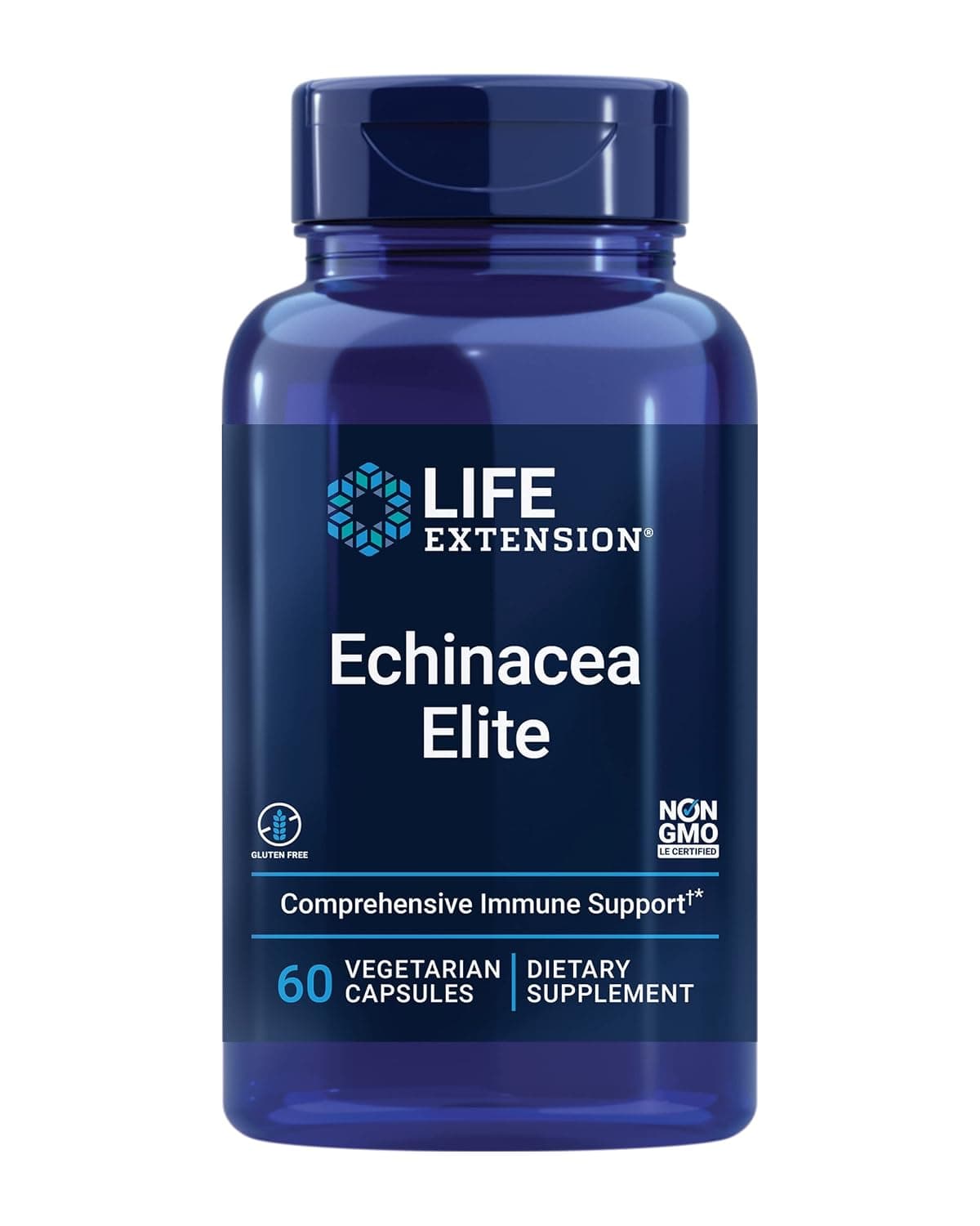 Life Extension Echinacea Elite – Get Strong Immune Support with Two Types of Echinacea Herb - Echinacea Supplement for Immune Support - Gluten Free, Non-GMO -60 Vegetarian Echinacea Capsules