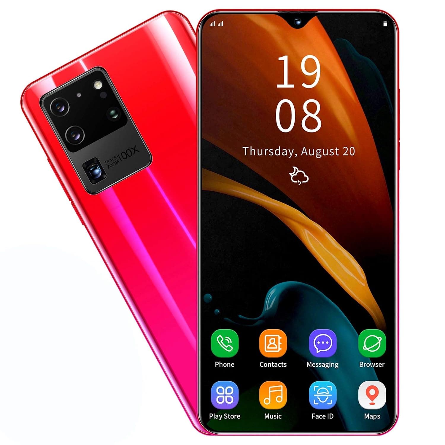 S20U Unlocked Android Smartphone, 6.26in Screen Face ID Unlocked Cell Phone with WiFi/BT/FM/GPS, Dual SIM Card, 1GB+8GB, MTK6580P Quad-core, Battery 1950mah (Purple)