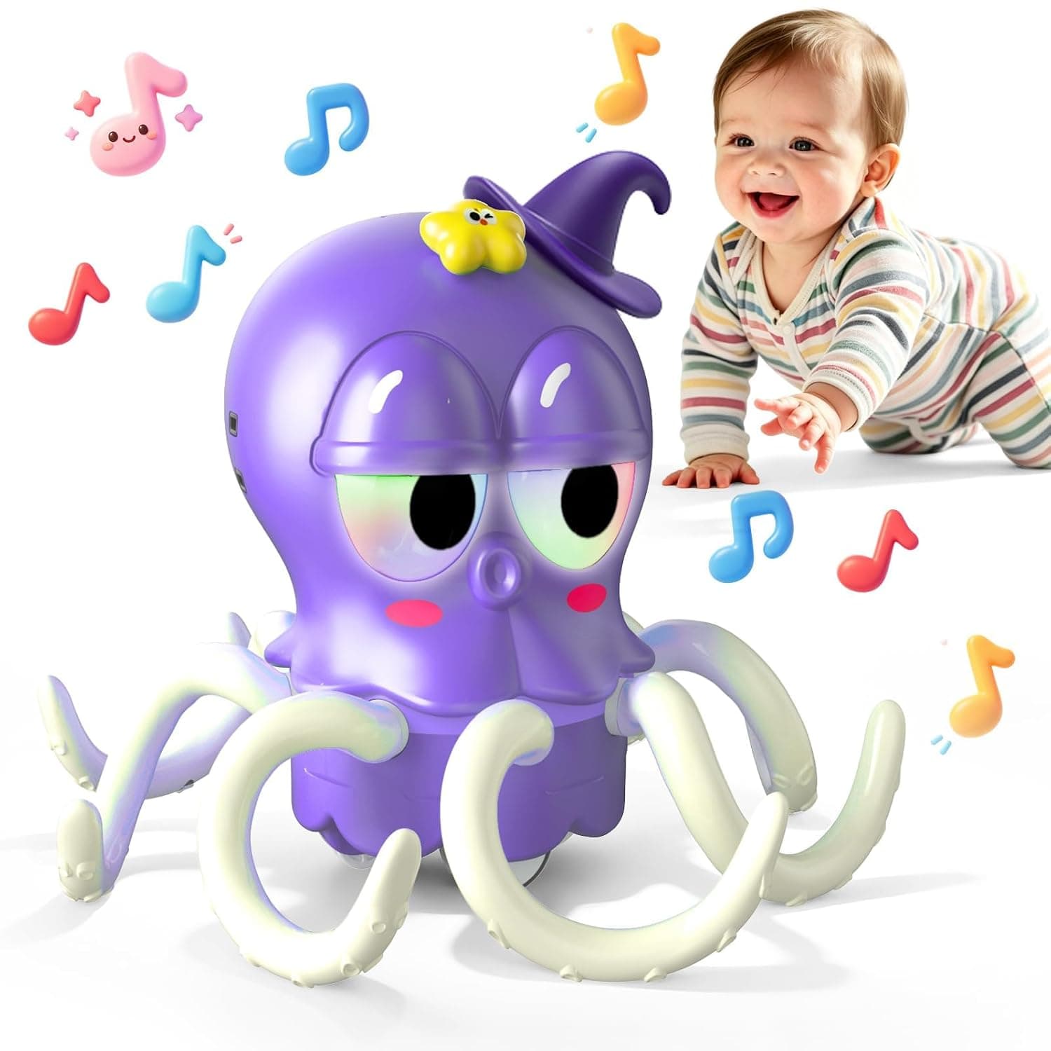Dancing Jellydancer Kids Toy, Baby Toy Learning Crawling Jellydancer Tummy Time Toy for Boy 3-6 Girls 6-12, Fidget Toy Magic Dancing Loud Music Toys for 3 4 5 6 7 8 Year Old Kids Birthday Gifts