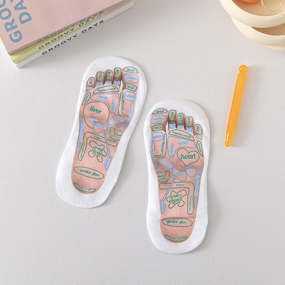 Reflexology Socks Set with Massage Tools, Foot Relaxation Massage Socks