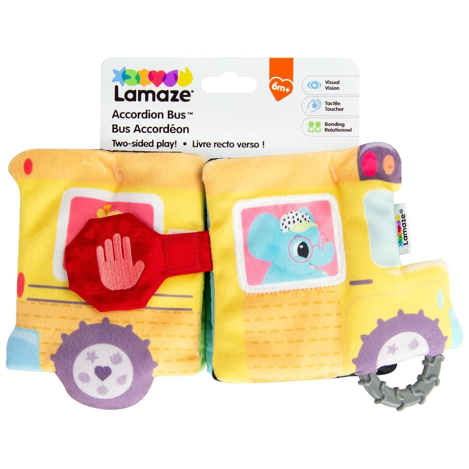 Lamaze Accordion Bus On-The-Go Baby Playmat - Includes Pictures, Baby Mirror - Crinkle Books for Babies - Developmental and Sensory Toys for Infants - Ages 6 Months and Up