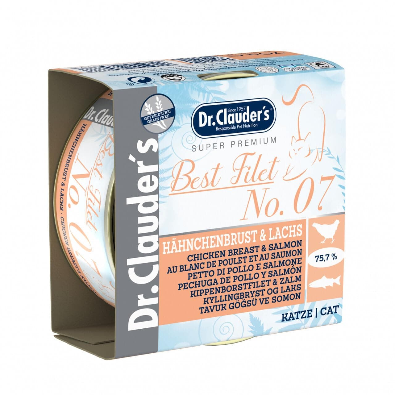 Dr. Clauder's Cat Wet Food Chicken & Salmon 70g