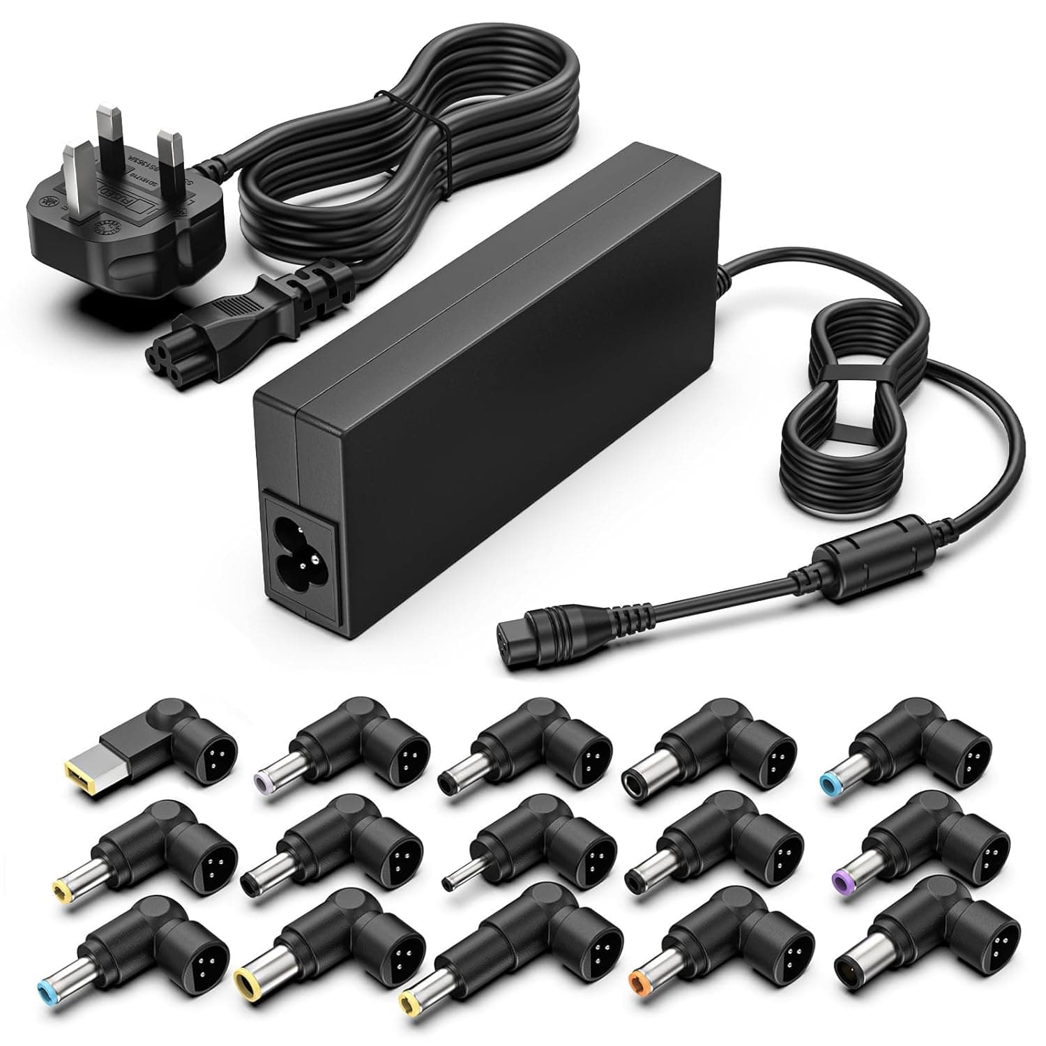 شاحن من جيبوفو بموصل دي سي 15، متوافق مع أجهزة لابتوب اتش بي وديل ولينوفو وأسوس، بمنفذ واحد