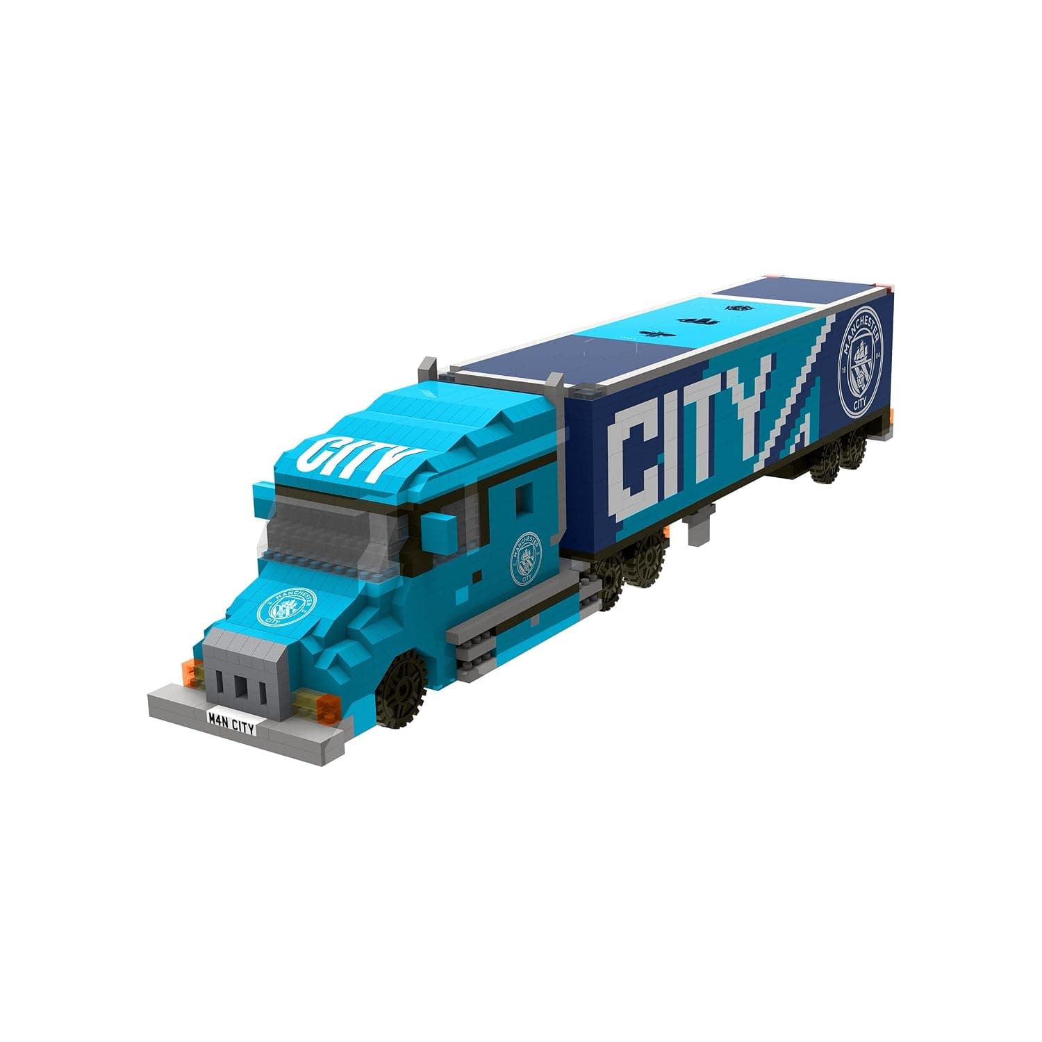 FOCO Officially Licensed BRXLZ Bricks 3D Football Truck Construction Kit (Manchester City FC)