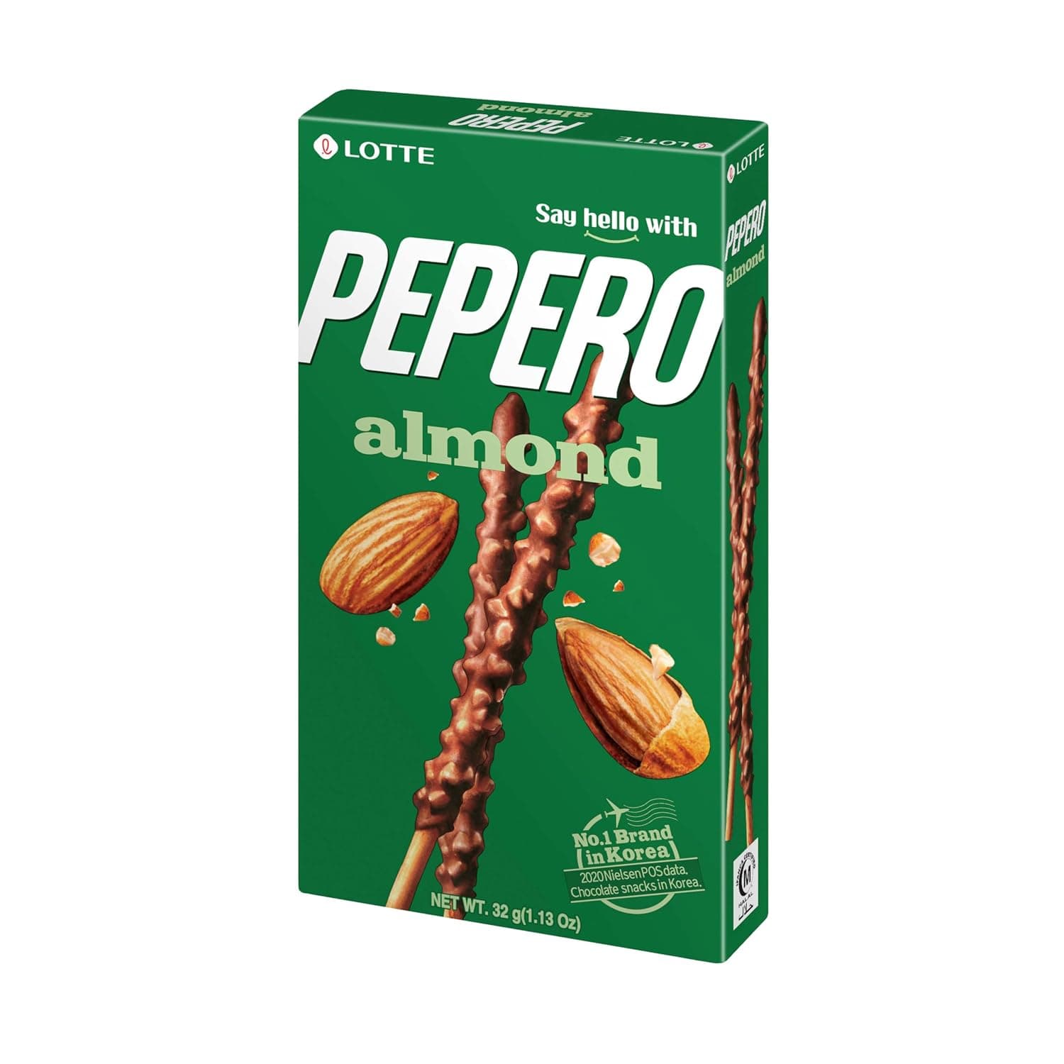 Lotte Pepero Chocolate Stick Biscuit - Almond Flavour 32g