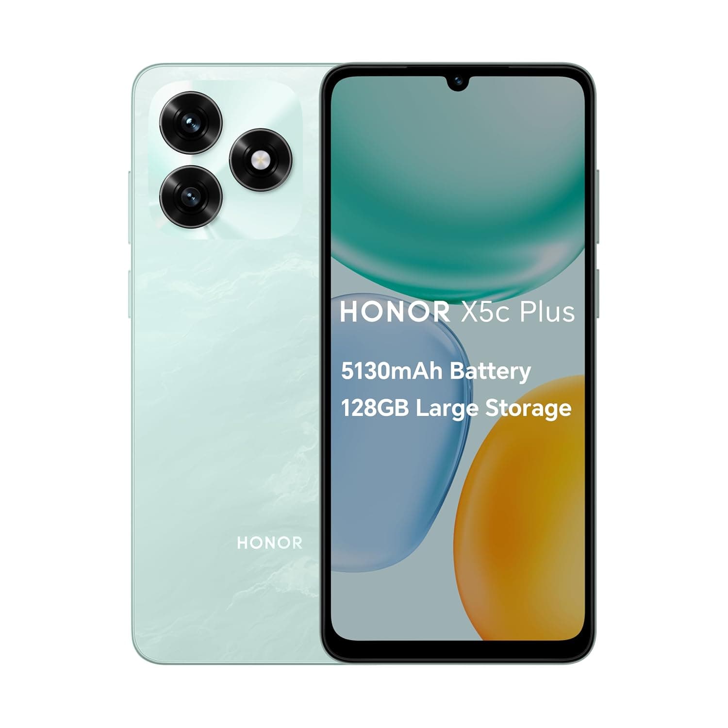 Honor X5c Plus Dual-SIM 128GB ROM + 4GB RAM (GSM Only | No CDMA) Factory Unlocked 4G/LTE Smartphone (Ocean Cyan) - International Version