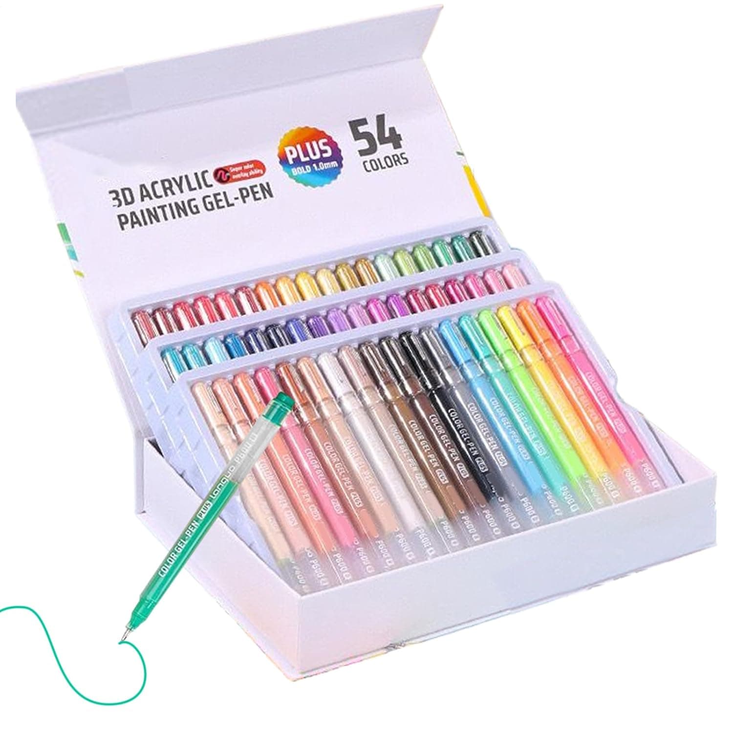 Acrylic Paint Pens 1.0mm Fine Tip Art Markers | Acrylic Painting Gel Pens for Paper Rock Glass Fabric Scrapbook Coloring Writing Drawing Journaling DIY Art Crafts