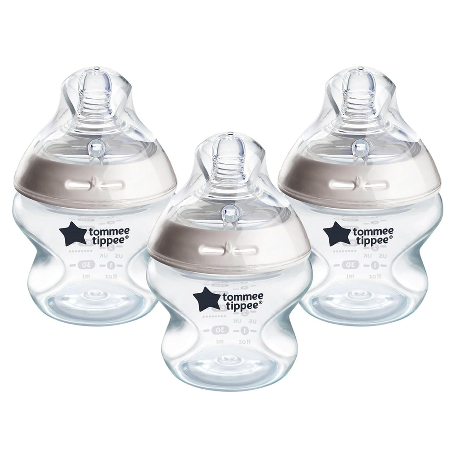 Tommee Tippee Natural Start 3X 150ML Bottle AR EN | 3 Pack Super Slow Flow Breast Like Teat Anti Colic Valve Self Sterilising Accessories
