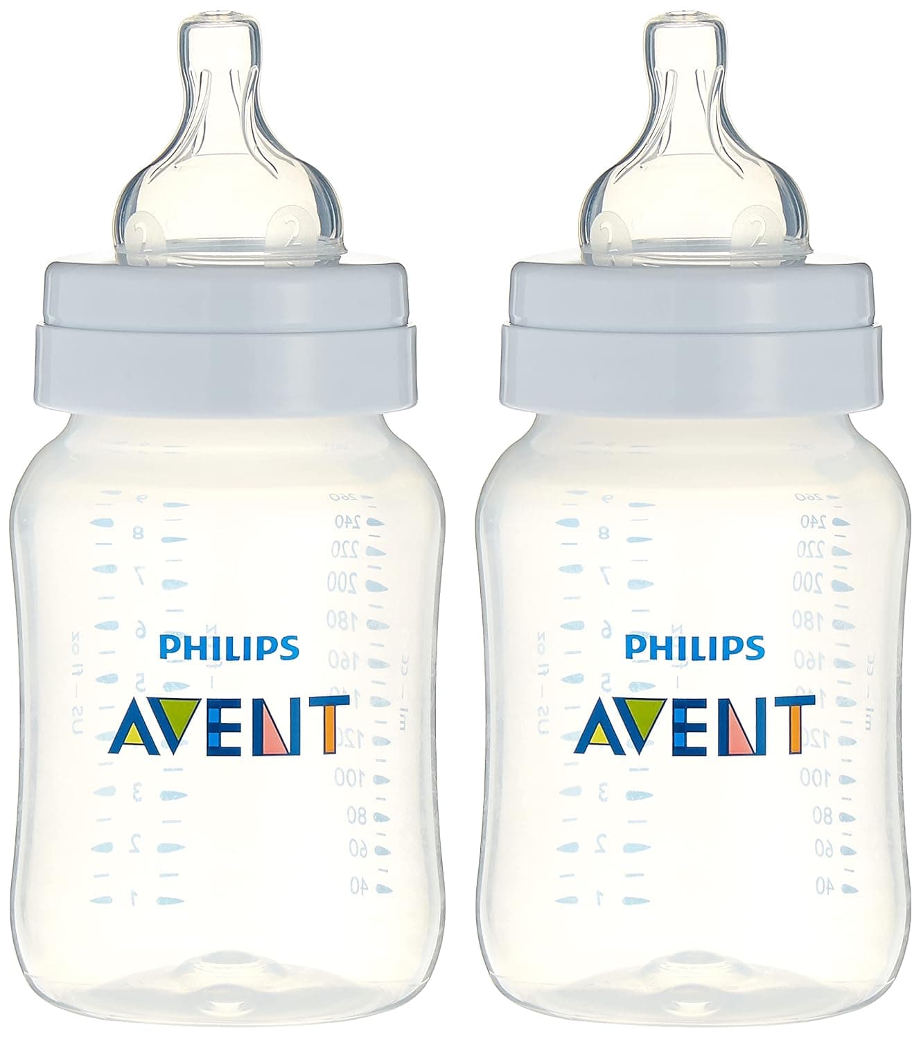 Philips Avent Anti-Colic 260ml, 2 Baby Feeding Bottles, BPA Free Plastic