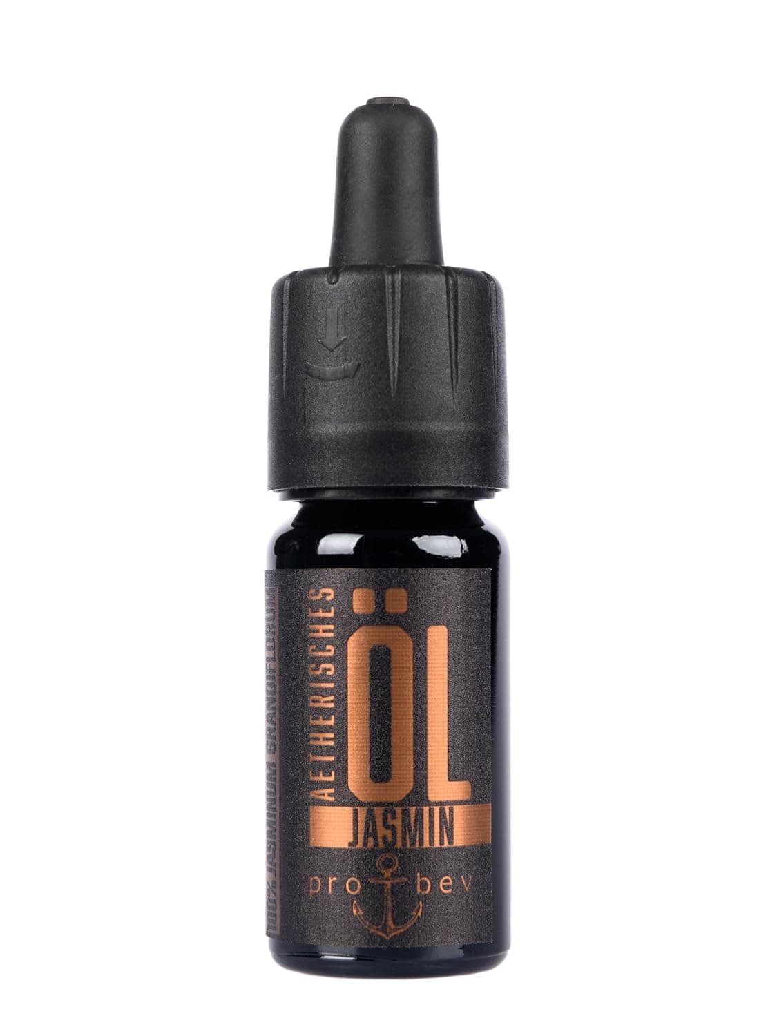 Jasmine Essential Oil 10 ml - 100% Jasminum Grandiflorum - Natural & Laboratory Tested - Floral Jasmine Fragrance - GC/MS Tested in German Laboratory - Aromatherapy & Cosmetics - Mron Glass with