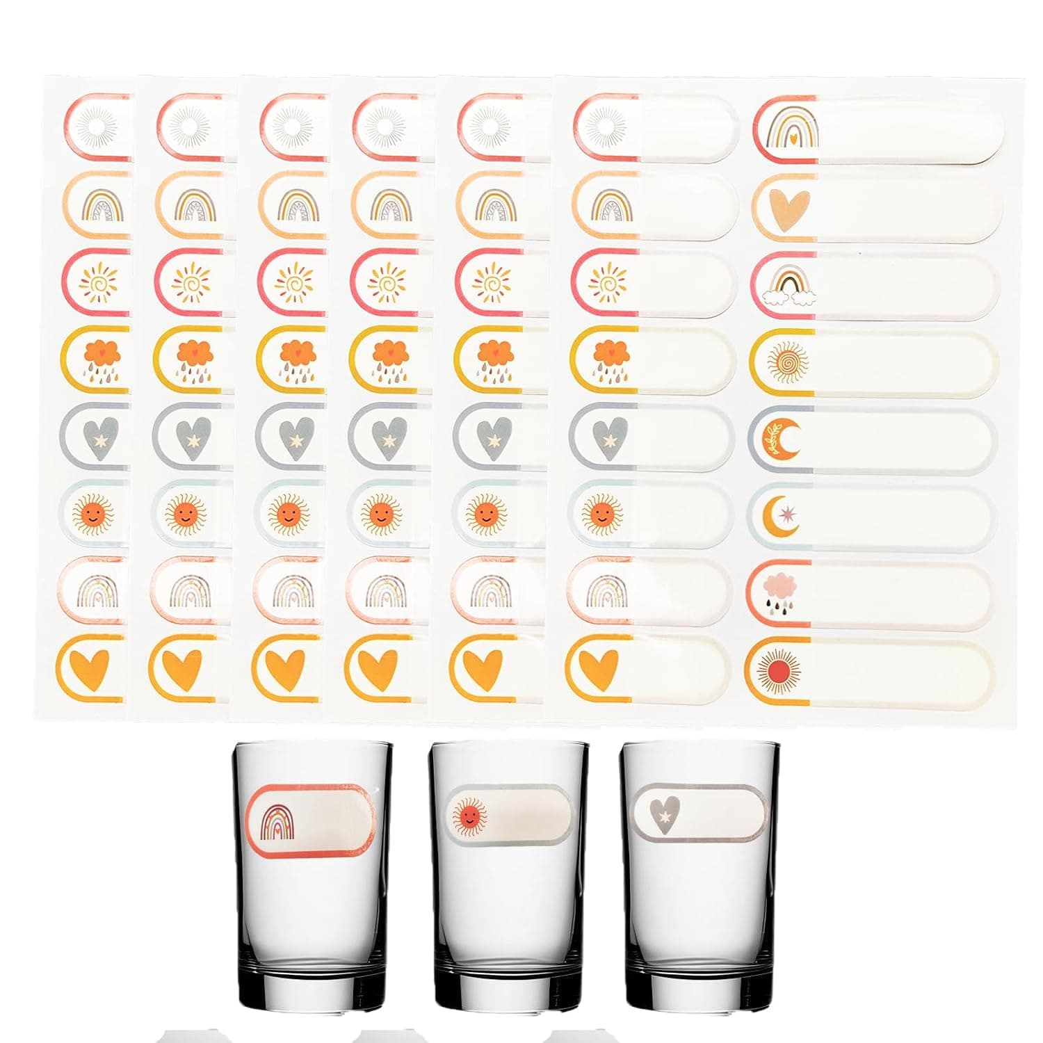 320 Pcs Waterproof Name Labels & Stickers Name Tags Stickers for Bottles Washable Bottle Labels Write-On Lunch Boxes Self-Laminating Self Adhesive Dishwasher Safe Easy-to-Apply