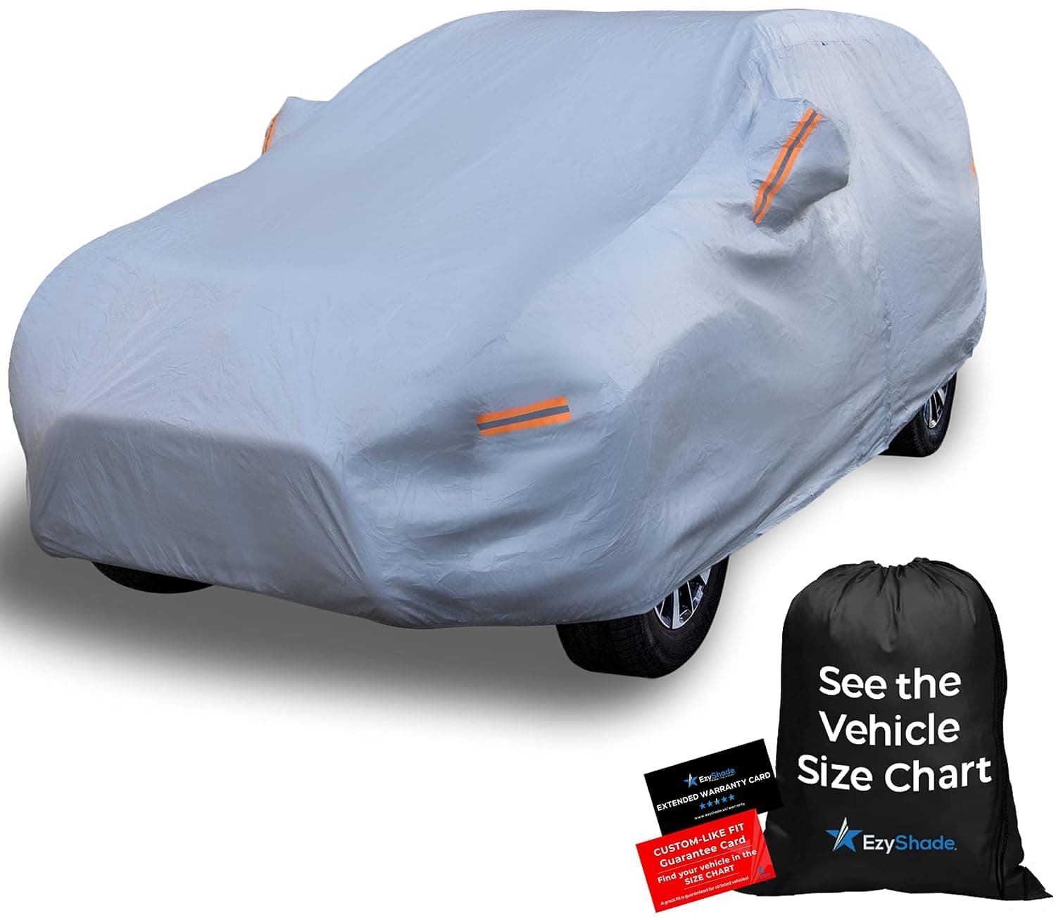 EzyShade 10-Layer Car Cover Waterproof All Weather for SUV Jeep 4x4 - Outdoor Full Exterior Protection From Sun UV Rain Snow Wind - See Vehicle Size-Chart for Accurate Fit (Size S5)
