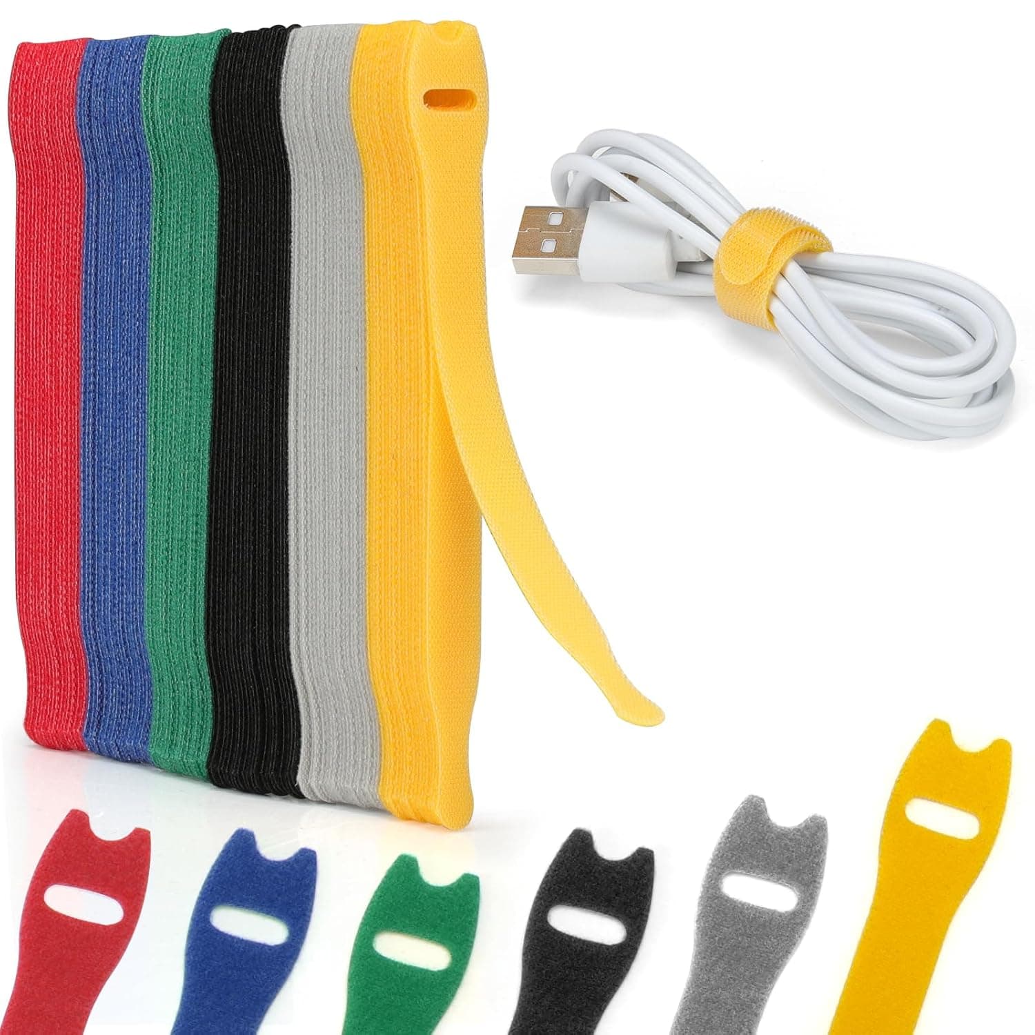 Zivacate Pack of 120 Reusable Nylon Cable Ties | 150 x 12mm Ideal for Cable Management in Home, Office, Garden and More - 6 Mixed Colours
