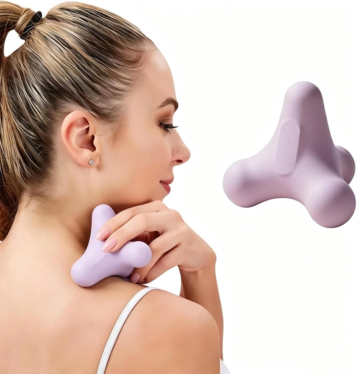 Deep Muscle Massage Balls, for Back and Neck Relaxation, Four Corner Massage Balls, Muscle Massaging Balls, Suitable for Shoulder Relief and Muscle - Purple