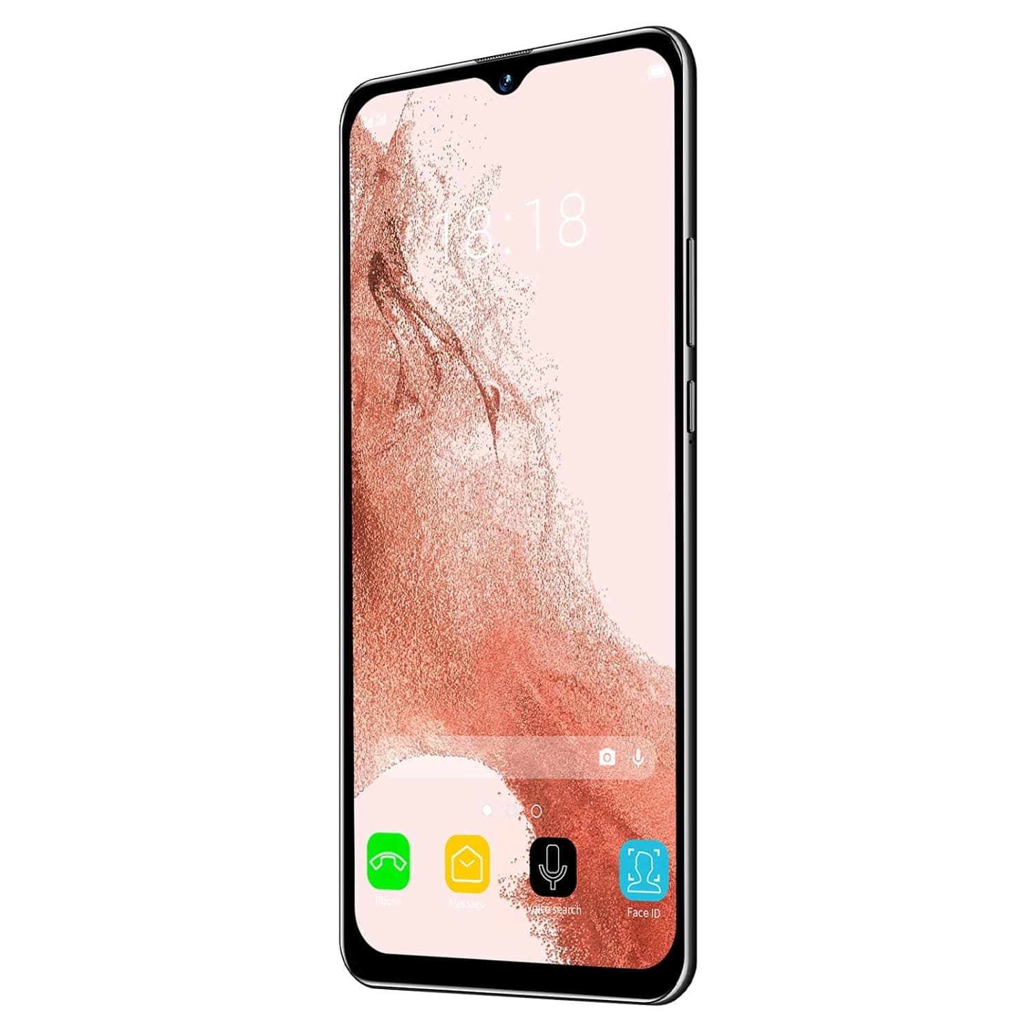 Touchscreen Smartphone with Face Recognition 110?240V 2400x3200 Pixels Dual Card Smartphone Type C Charging Interface Black for Travel