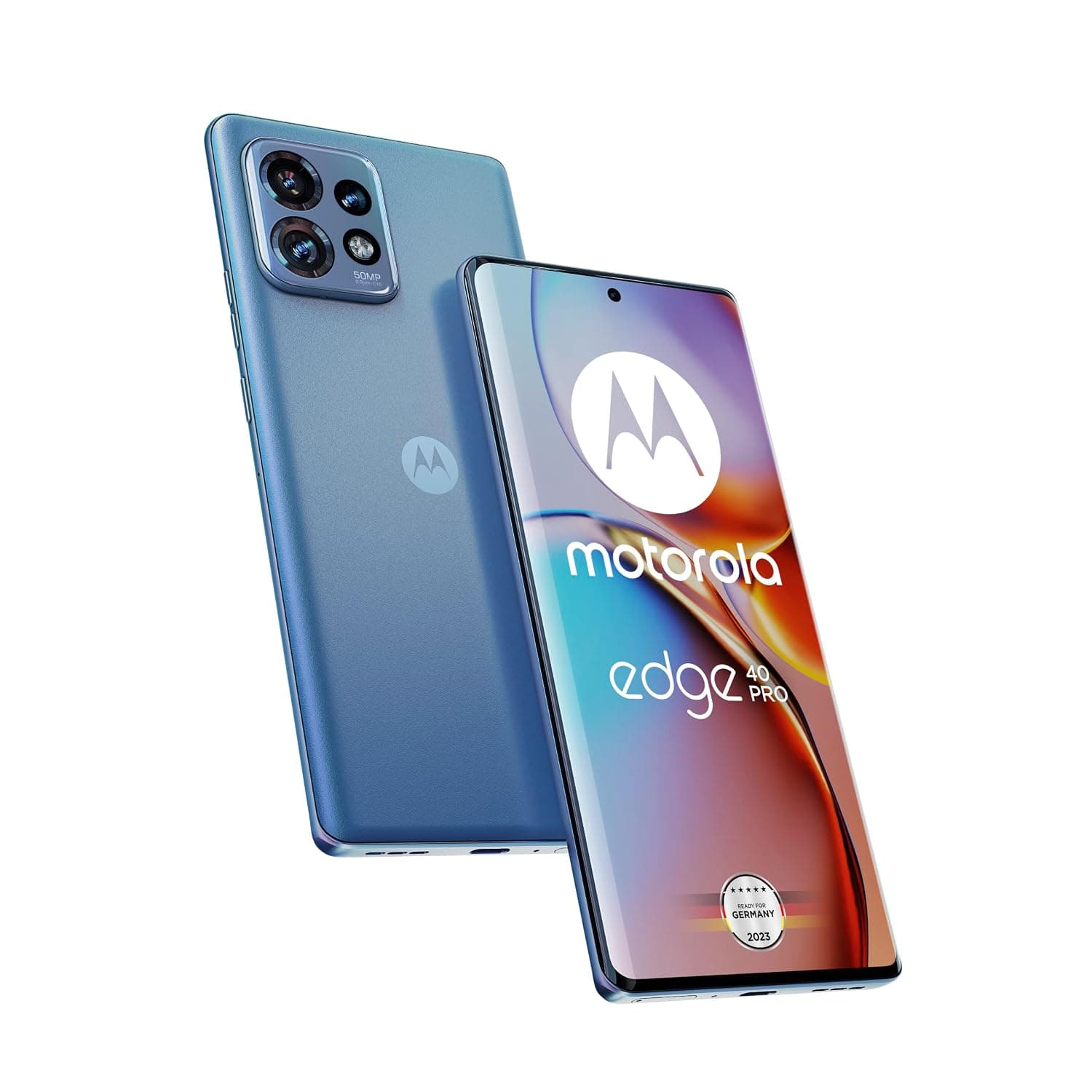 Motorola Edge 40 Pro PAWEOOO5SE Dual-SIM 256GB ROM + 12GB RAM (Only GSM | No CDMA) Factory Unlocked 5G Smartphone (Lunar Blue) - International Version