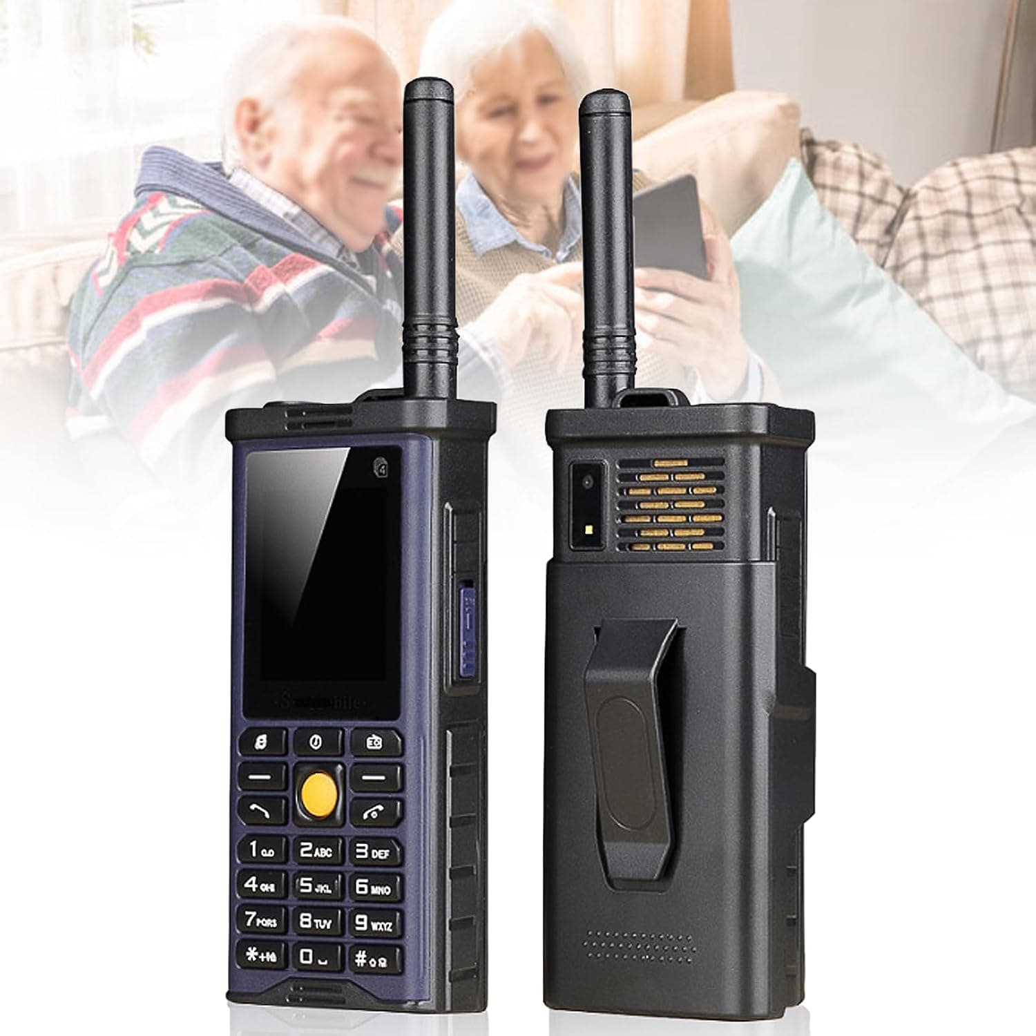 Basic Cell Phone for the Elderly, Unlocked 2G Mobile Phone with Big Buttons, Backup Dumb Phone with GSM Standard, Supports Dual SIM + SD Card,No Internet,Purple