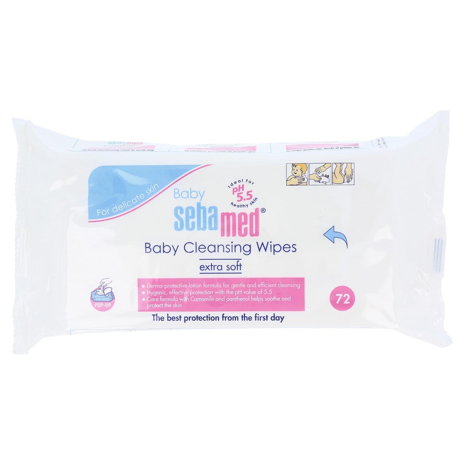BABY SEBAMED BABY CLEANSING WIPES 72PCS