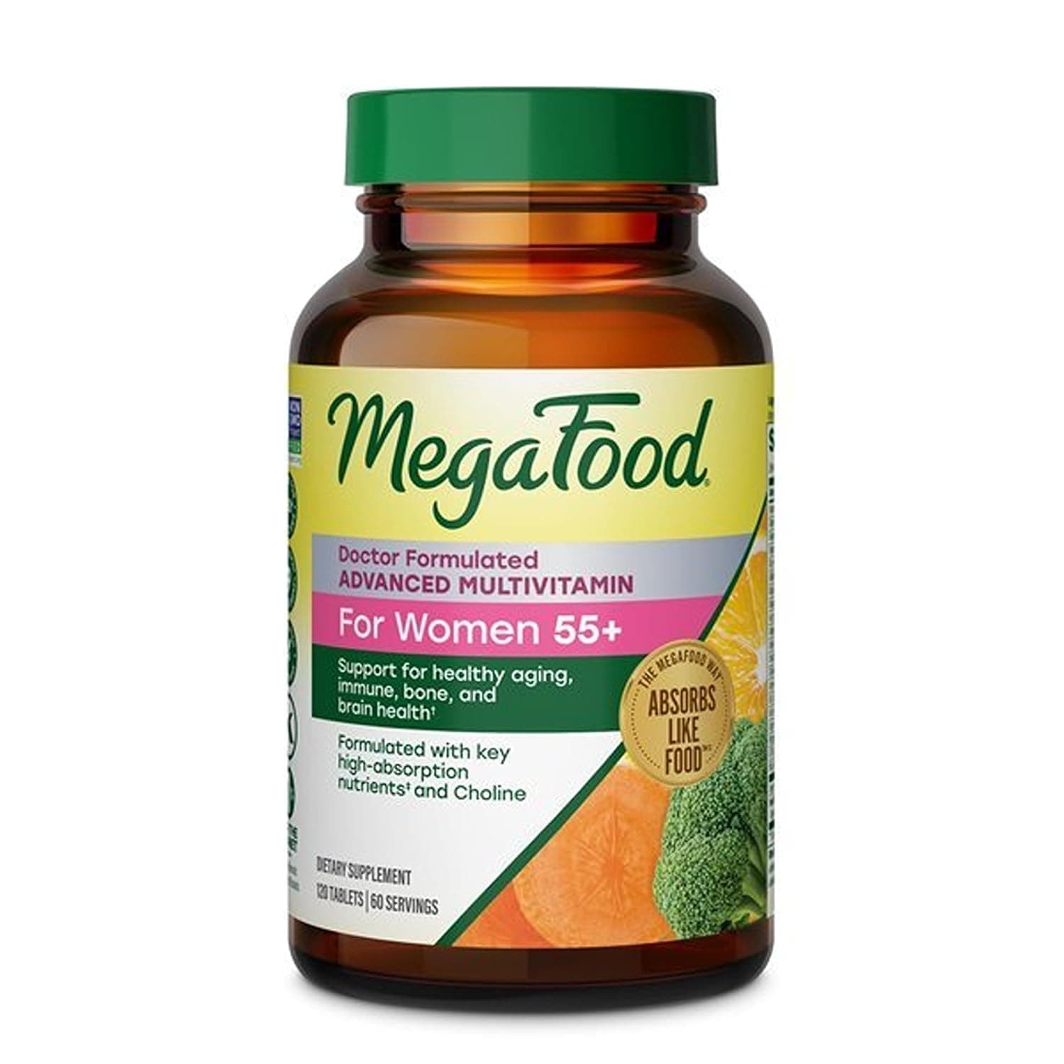 MegaFood, Multi for Women 55+, 120 Tablets