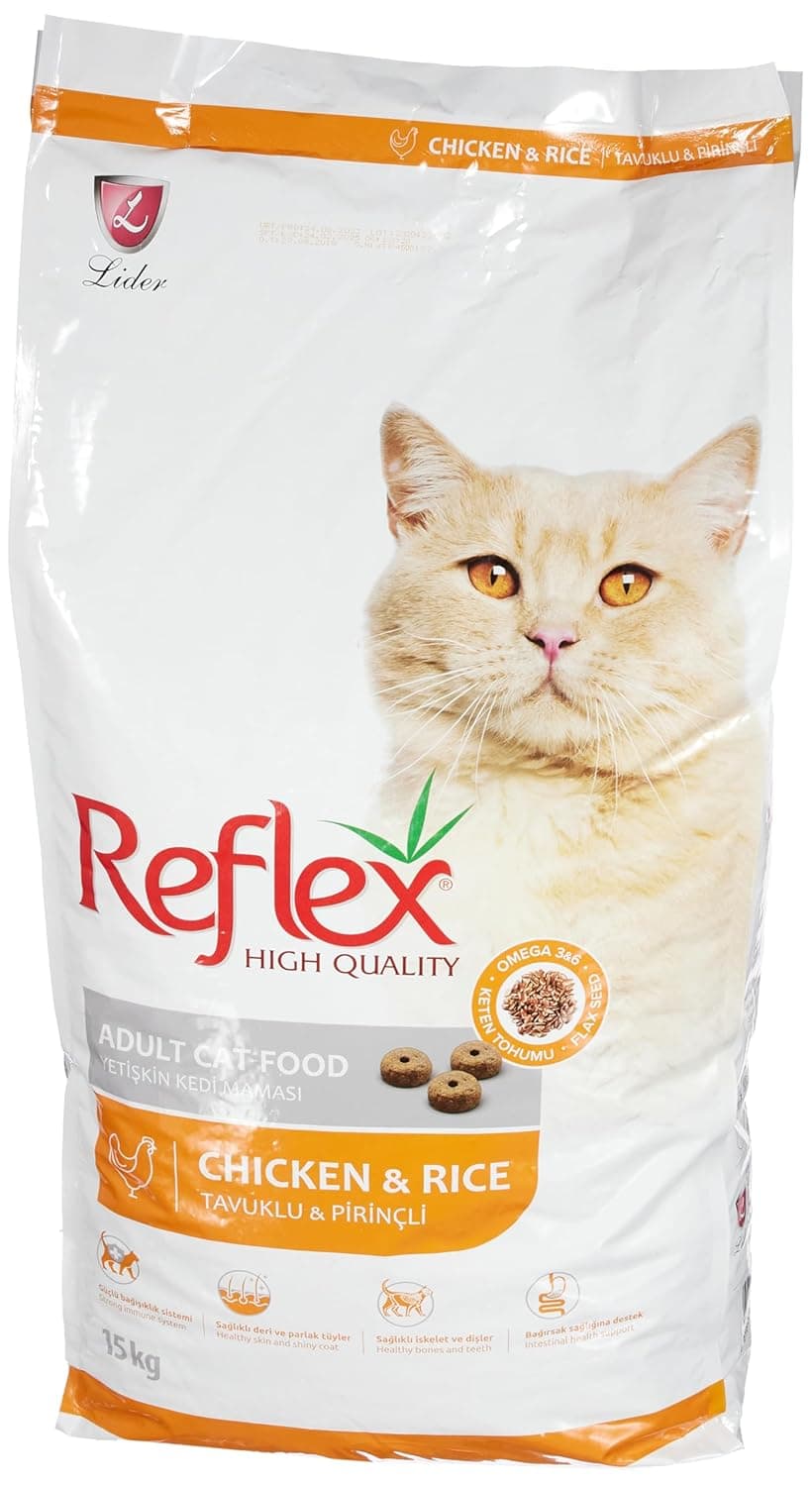 Lider Reflex Chicken and Rice Adult Dry Cat Food 15 kg