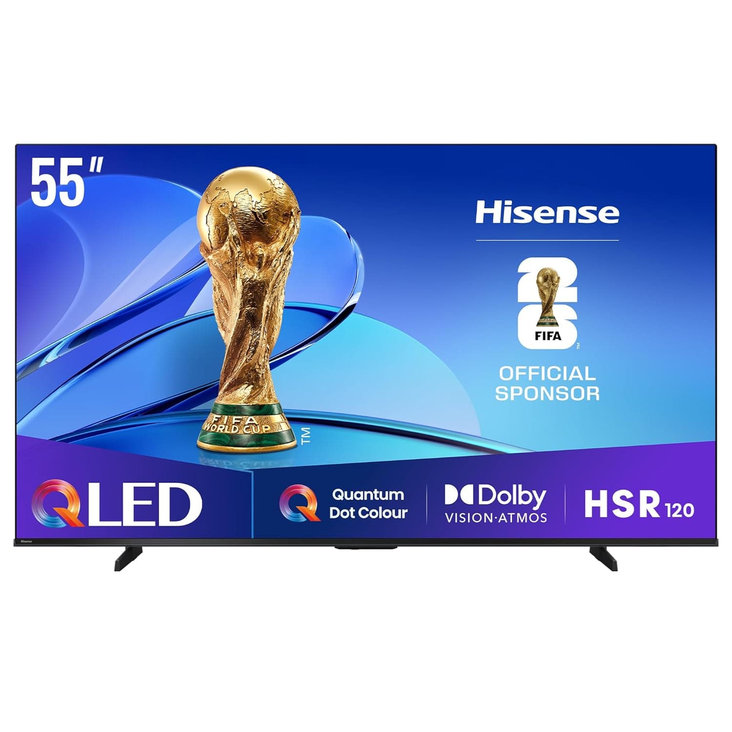 Hisense 55 inch QLED Smart TV E7Q-Quantum Dot Colour, AI Picture, Dolby Vision, Dolby Atmos, Share to TV, Voice Control, Filmmaker Mode, Youtube, Netflix, Disney+ 55E7Q (2025 KSA Version)
