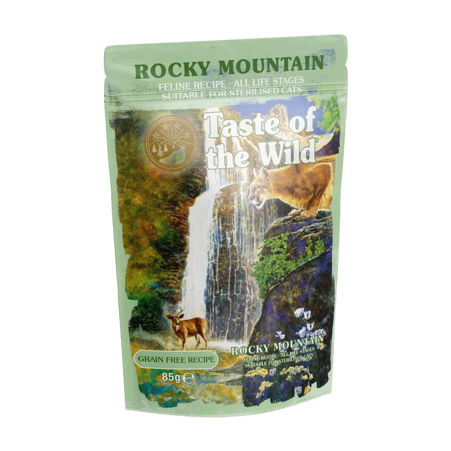 Taste of the Wild Rocky Mountain Cat Pouch Chunks in Gravy, Feline Grain Free Recipe, Wet Food For Cats 85g
