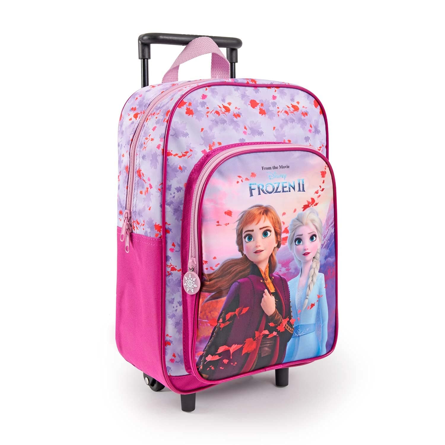PERLETTI Disney Frozen 2 Removable Wheeled Bag for Girls – Backpack with Wheels Princess Elsa Anna Children Girls Kindergarten – Small School Bag Frozen 2 Travel Leisure – 36 x 25 x 12 cm, Lilac,