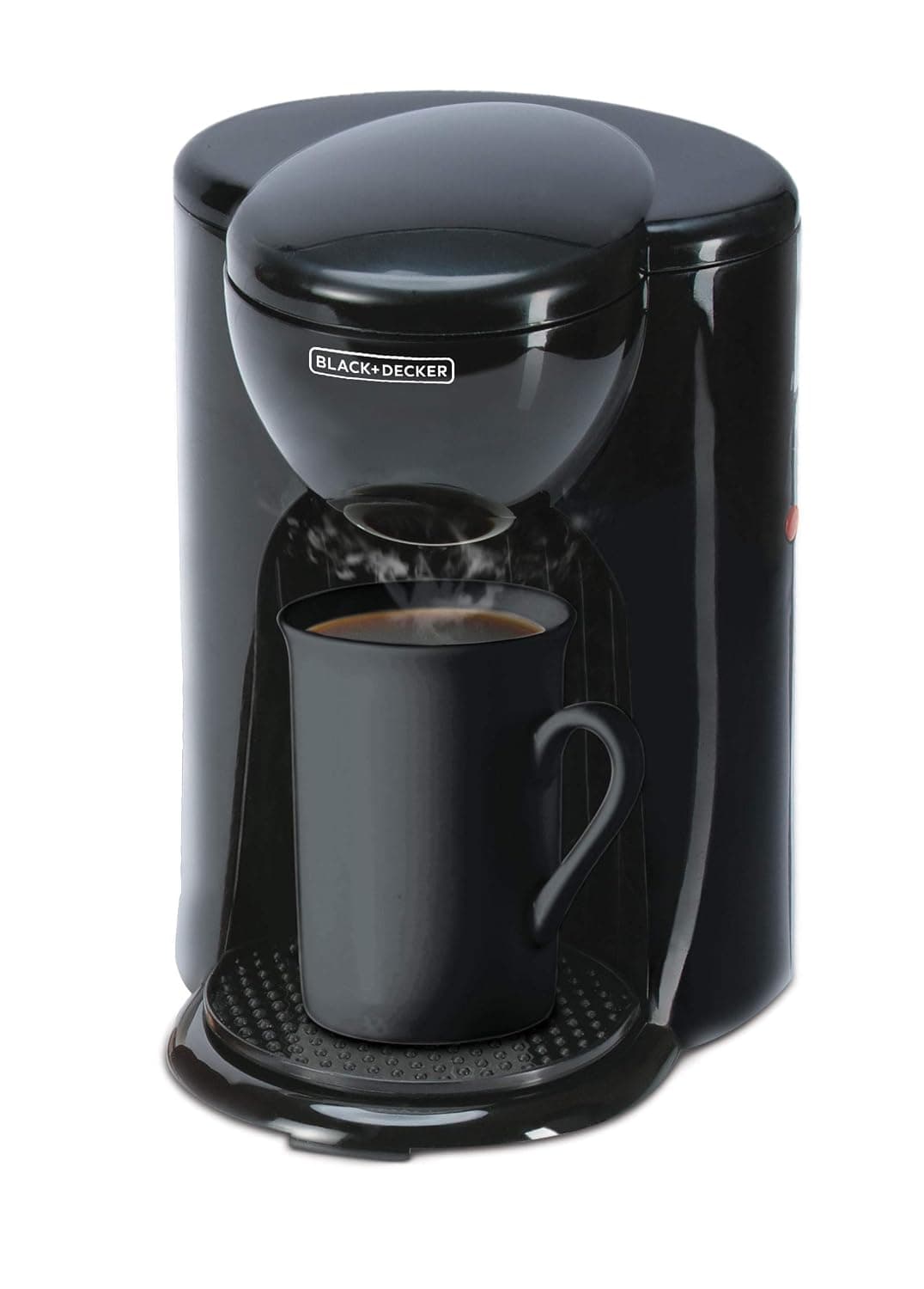 BLACK+DECKER 330W Coffee Maker, One Cup Coffee Machine for Drip Coffee and Espresso with Coffee Mug, DCM25-B5 Black