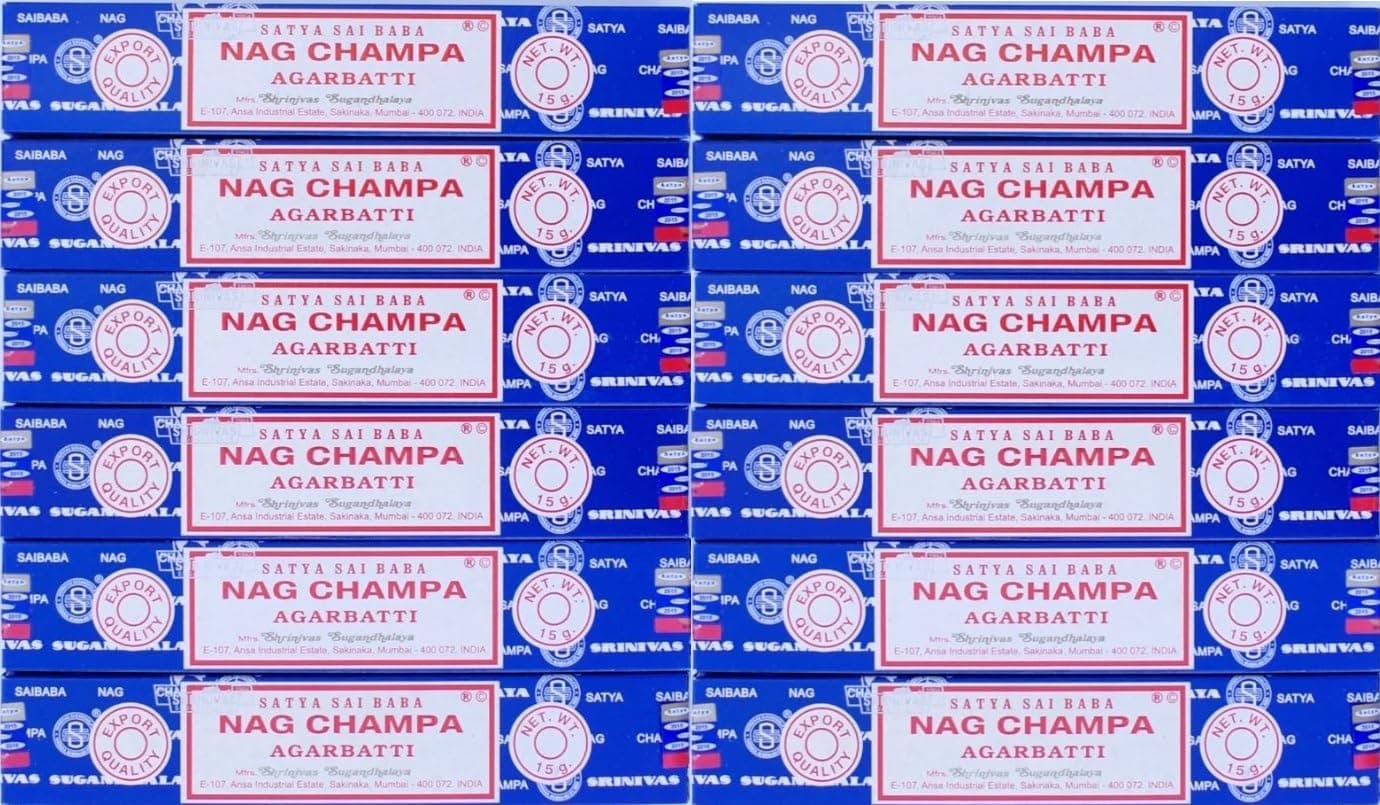 Satya Nagchampa Incense Sticks (15 gms x 12 Packs)