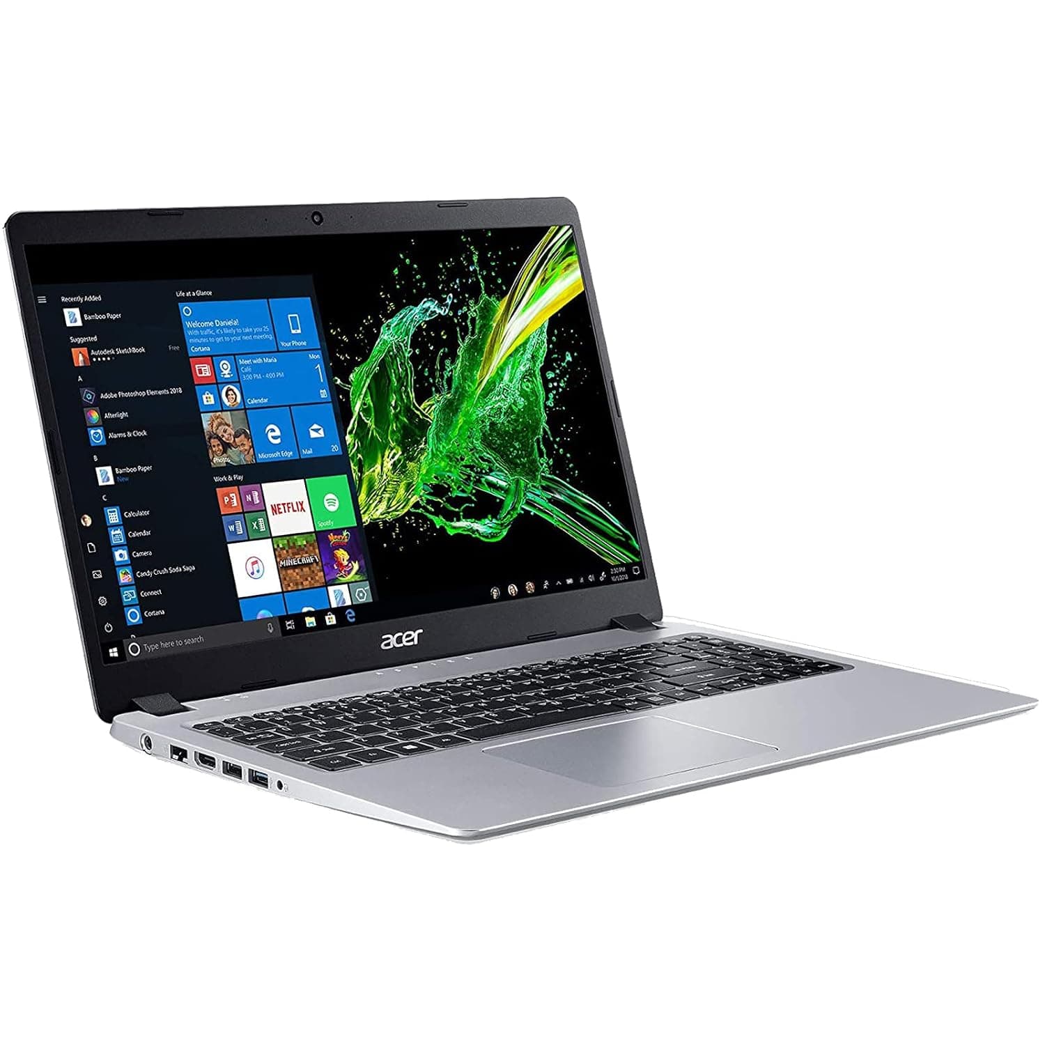 Acer Aspire 5 15.6" FHD LED-Backlit Display Laptop, AMD Ryzen 3 3200U Up to 3.5GHz, 16GB DDR4, 512GB PCle SSD, 802.11ac, Bluetooth, HDMI, Backlit Keyboard, Webcam, Windows 10 S, TWE Accessory Bundle