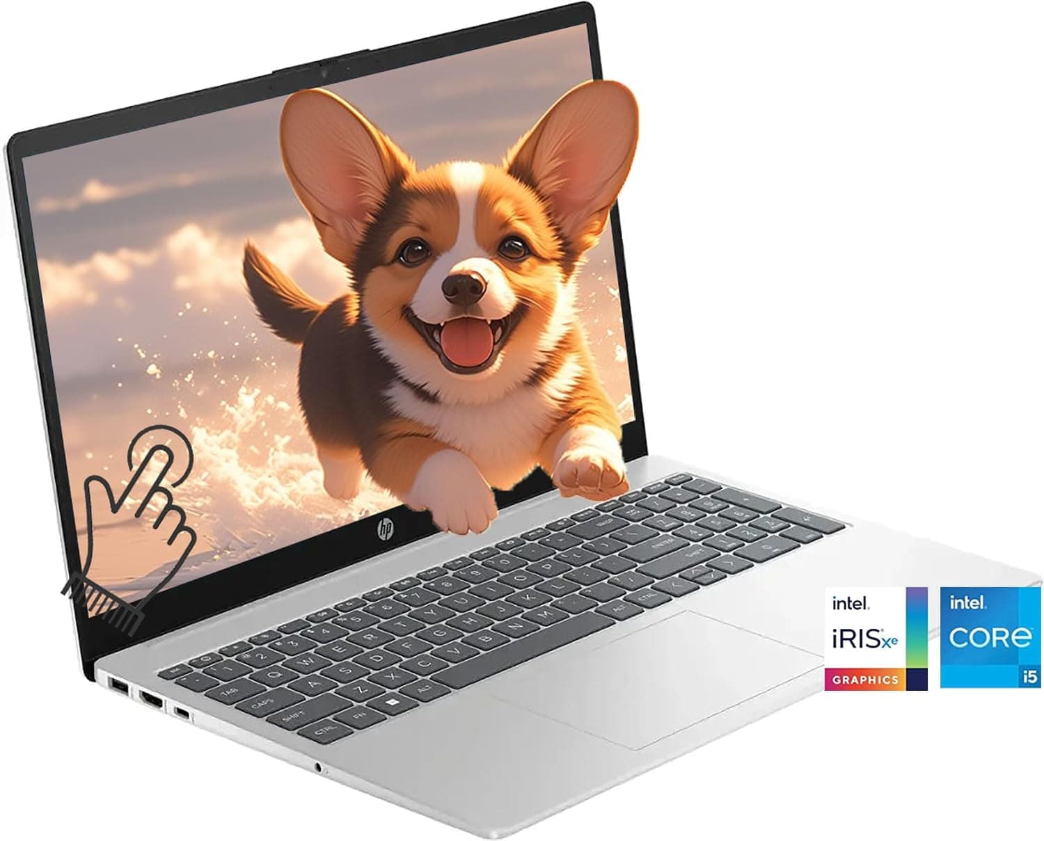 HP 15.6-inch HD Touchscreen Laptop, 12th Gen Intel Core i5-1235U Processor, 16 GB RAM, 1 TB PCIe SSD, Iris Xe Graphics, Windows 11 Home