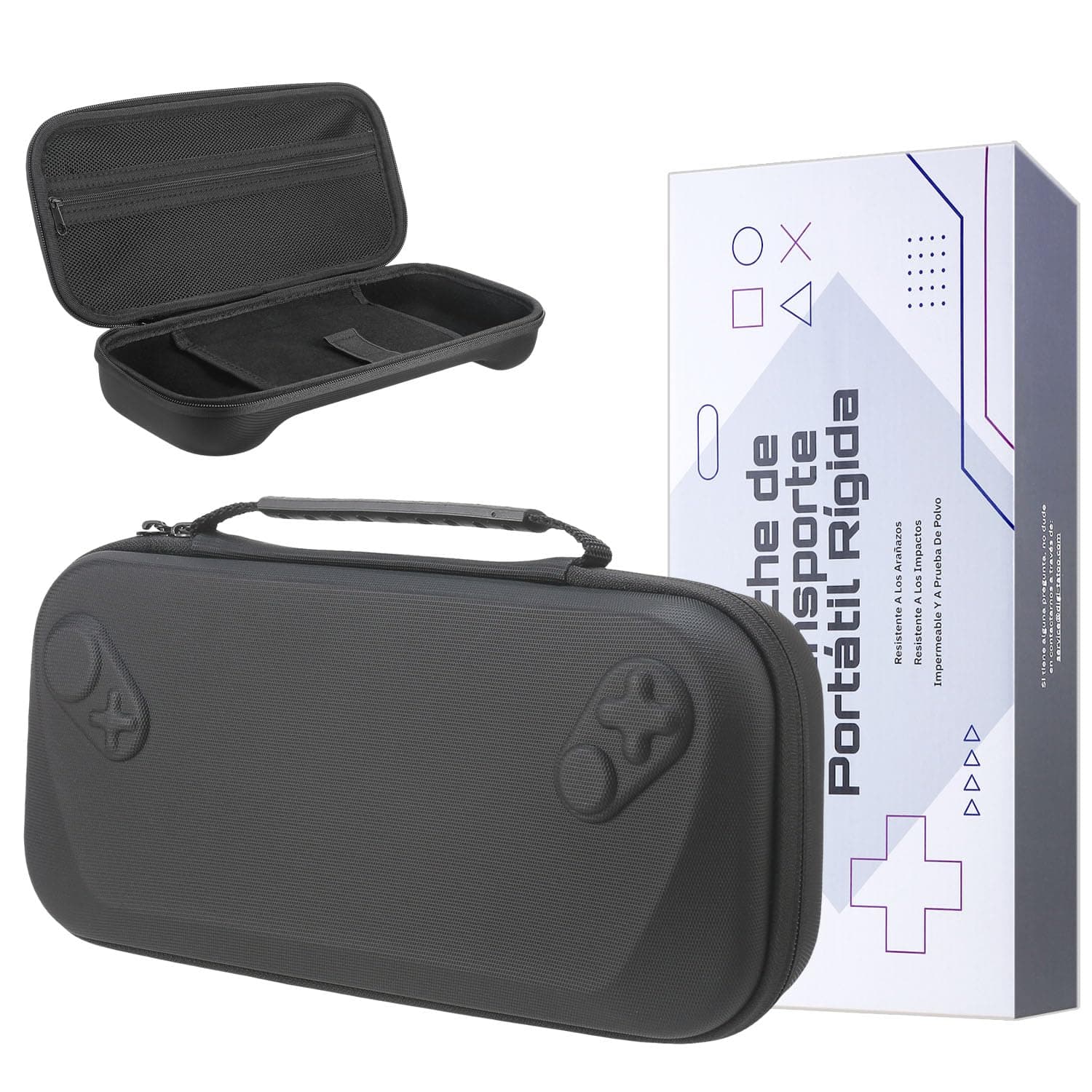 Carrying Case Compatible with 2025 Asus ROG Xbox Ally/ Ally X 7" & Accessories, Shockproof Scratch-Proof Travel-Friendly Protective Hard Shell Suitcase - Black