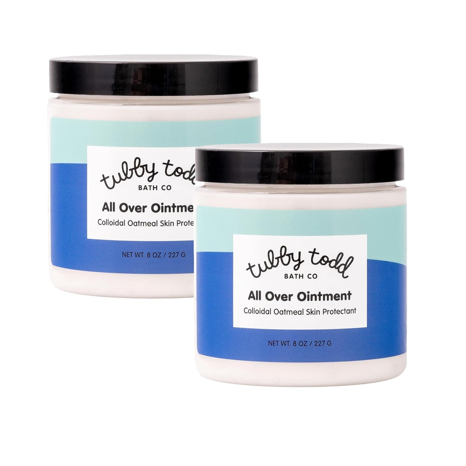 Tubby Todd All Over Ointment, Baby Eczema Cream for Sensitive Skin | Multi-Purpose Baby Skin Relief Cream for Dry Skin, Rash, & Irritation, Steroid & Gluten Free, 8 oz, 2 Pack, Lavender Rosemary
