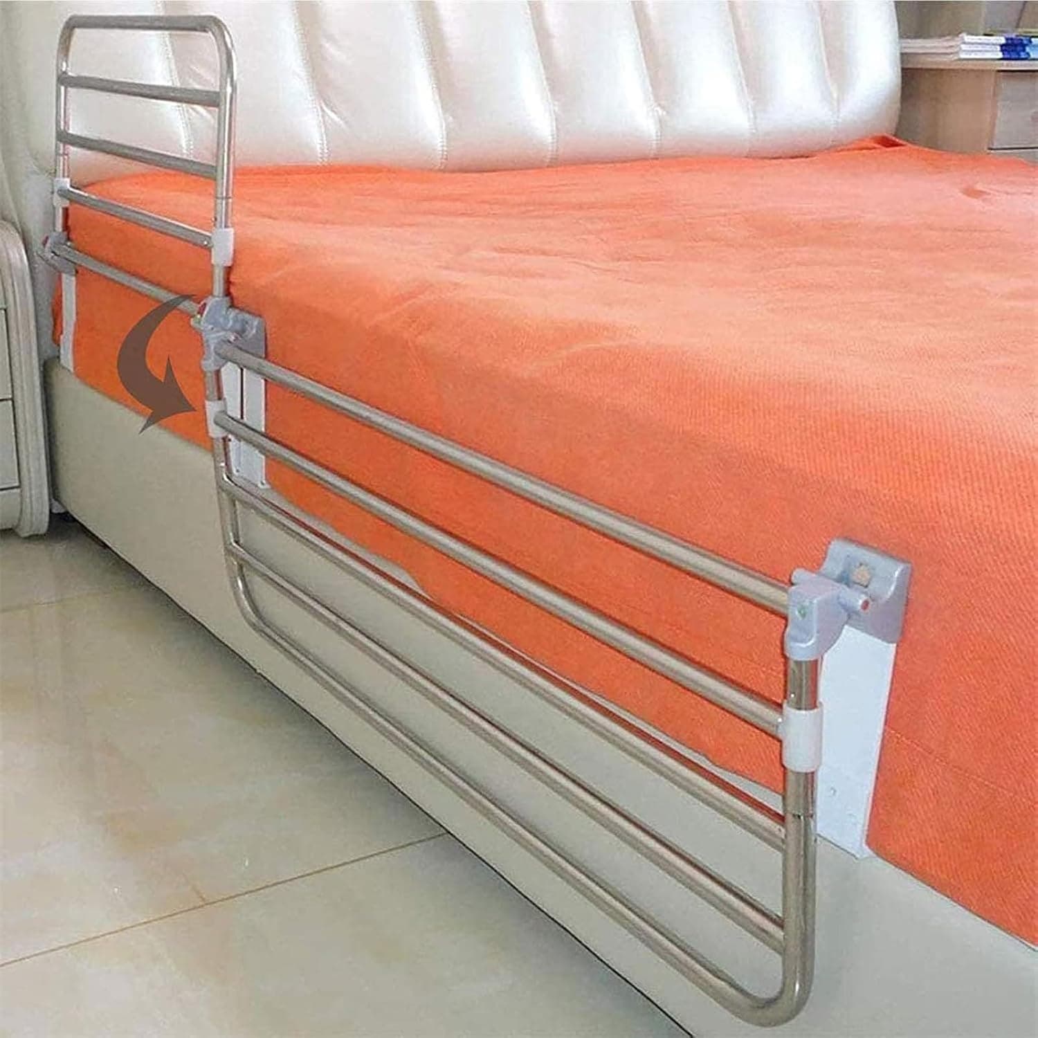 Bed Rails for Elderly Adults, Folding Bed Railing Safety Side Guard for Toddler Assist Handle Handicap Hospital Grip Bumper Bar(90cm)