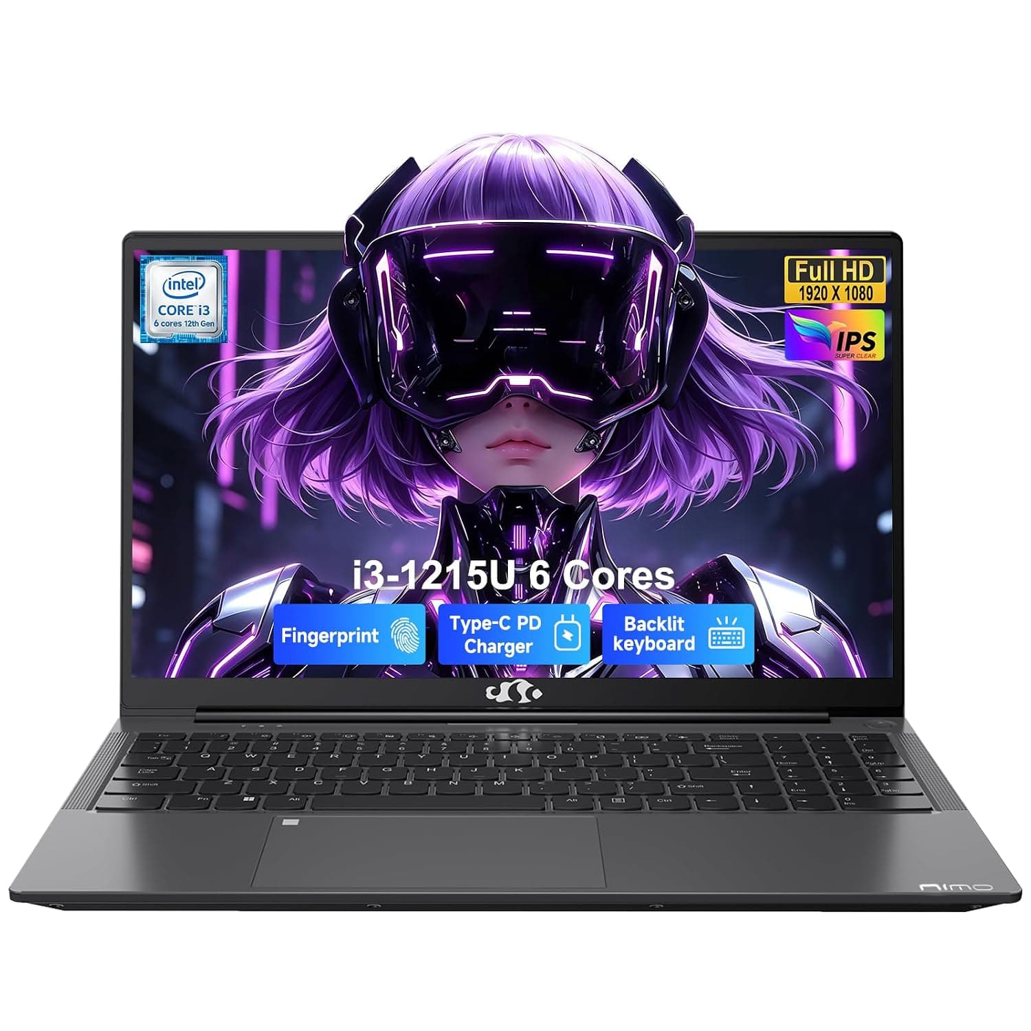 NIMO 17 inch IPS FHD Business Laptop, 12th Gen Core i3-1215U (Up to 4.4GHz, Beat R5 7520U) 16GB RAM 1TB SSD Computer with 180° Viewing, Numeric Keypad, HDMI, Wi-Fi 6, Large Screen for Home