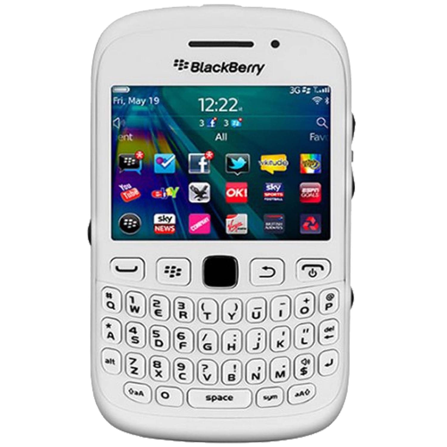 BlackBerry Curve 9320 Qwerty (GSM Only, No CDMA) Factory Unlocked 2G GSM 3G Simfree Cell Phone (White) - International Version