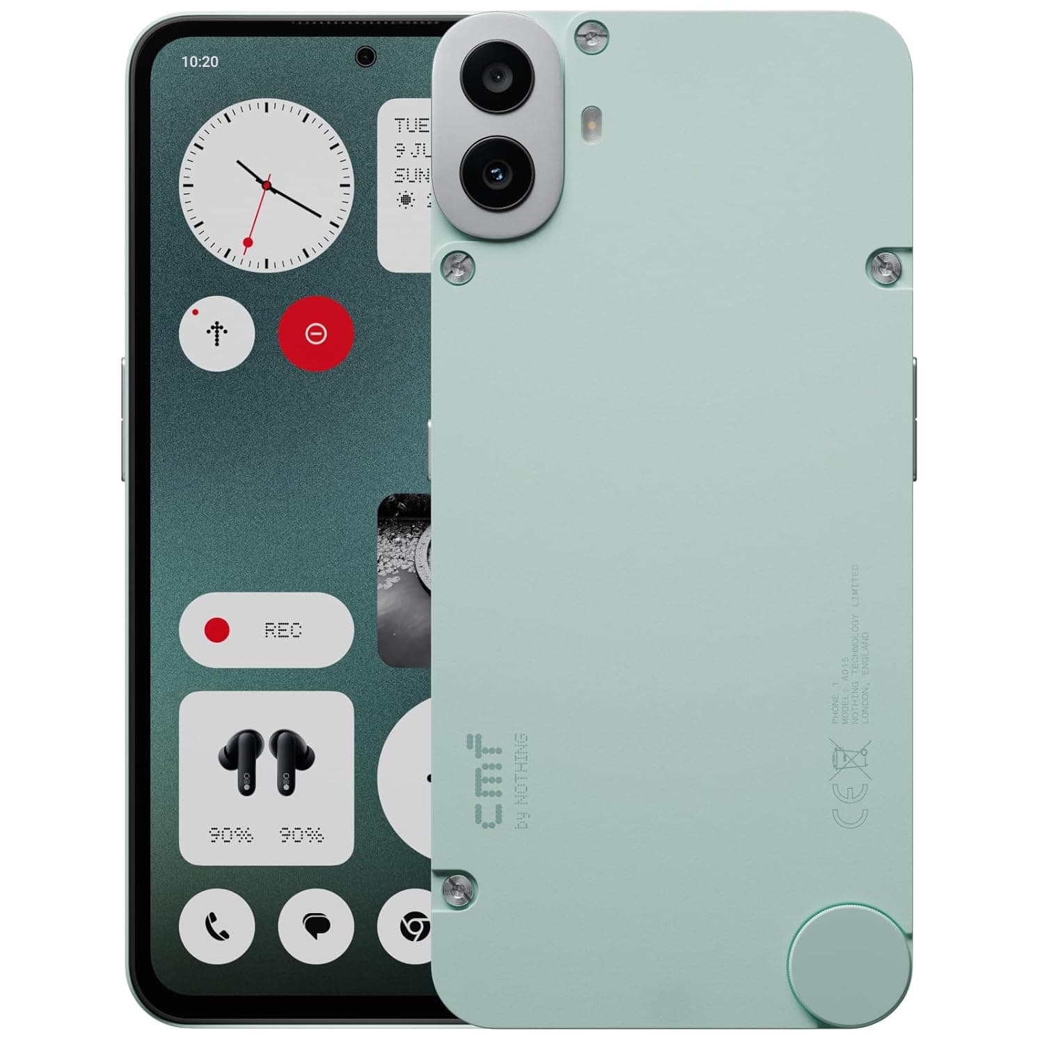CMF BY NOTHING Phone 1, 8/128 GB, 6.67" AMOLED Screen, MediaTek 7300 Processor, 5000mAh, Rear Cam 50+2MP, Front Cam 16MP, Dual Sim 5G, Extendable Memory upto 2 TB Light Green