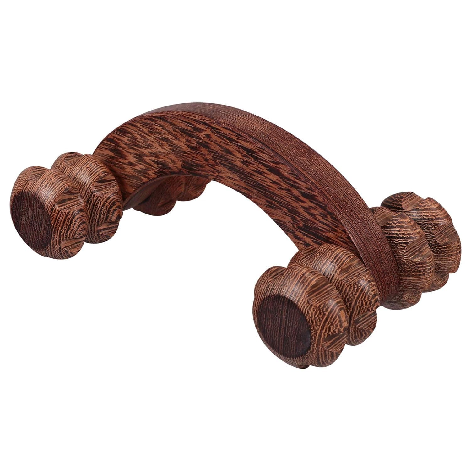 Wooden Four-Wheel Roller Massager Full Body Muscle Relaxation Tool Eco-Friendly Wood Massage Device for Arms Legs and Back Handheld Self-Massage for Home Use