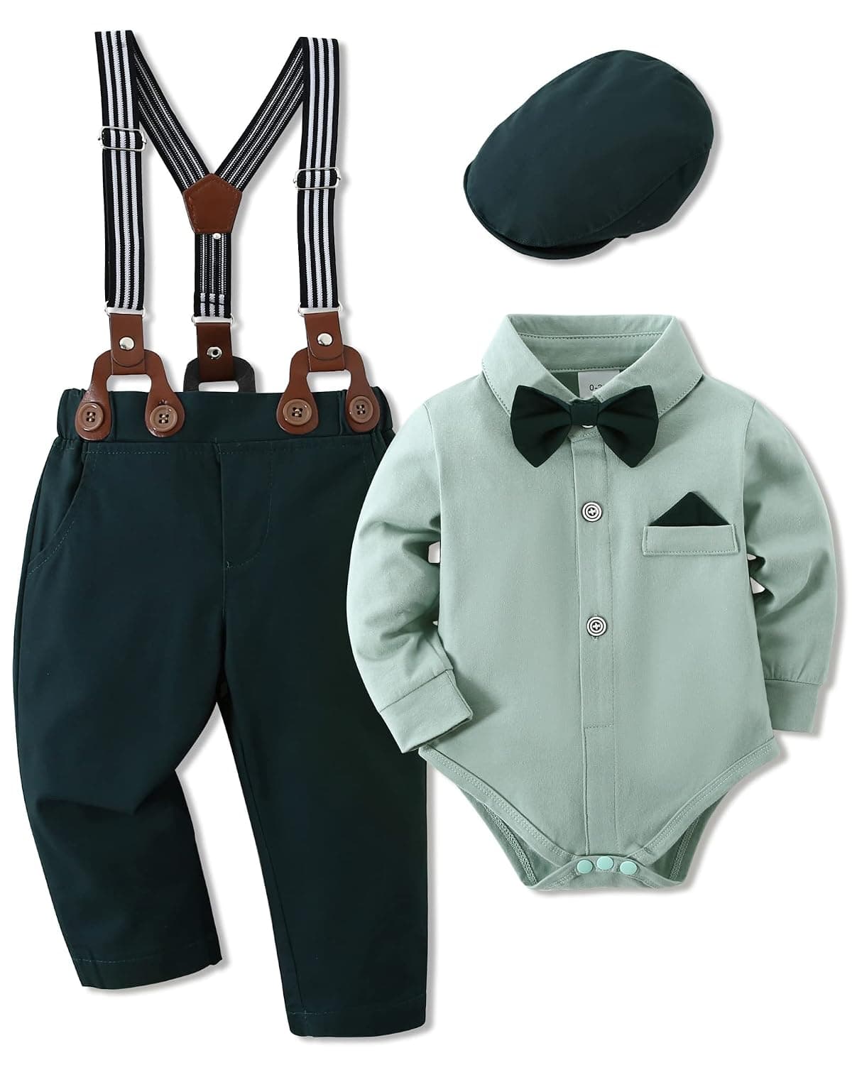 WESIDOM baby-boys Apricot baby boy easter outfit