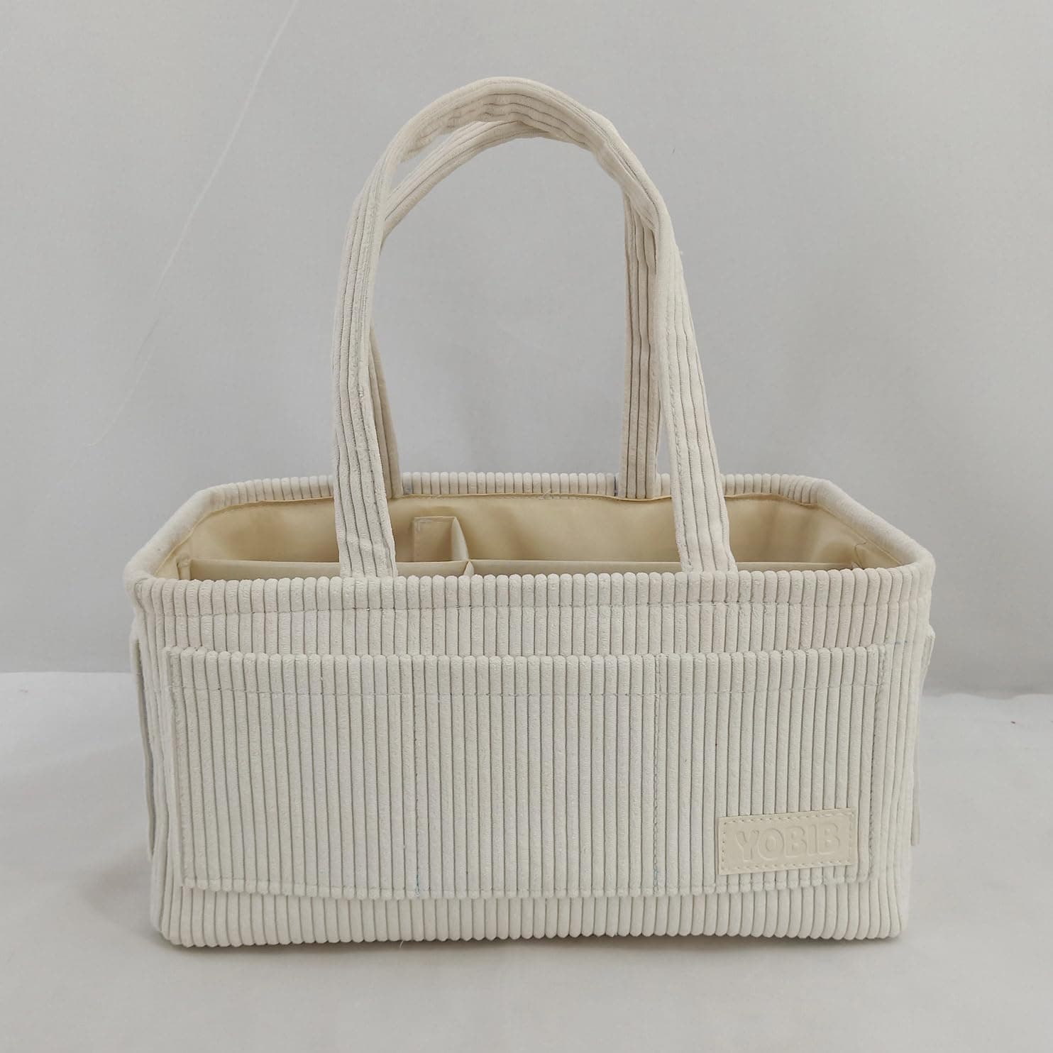 Nappy Caddy Organiser — Portable Baby Storage Basket with Multiple Compartments, Nursery & Changing Essentials Holder